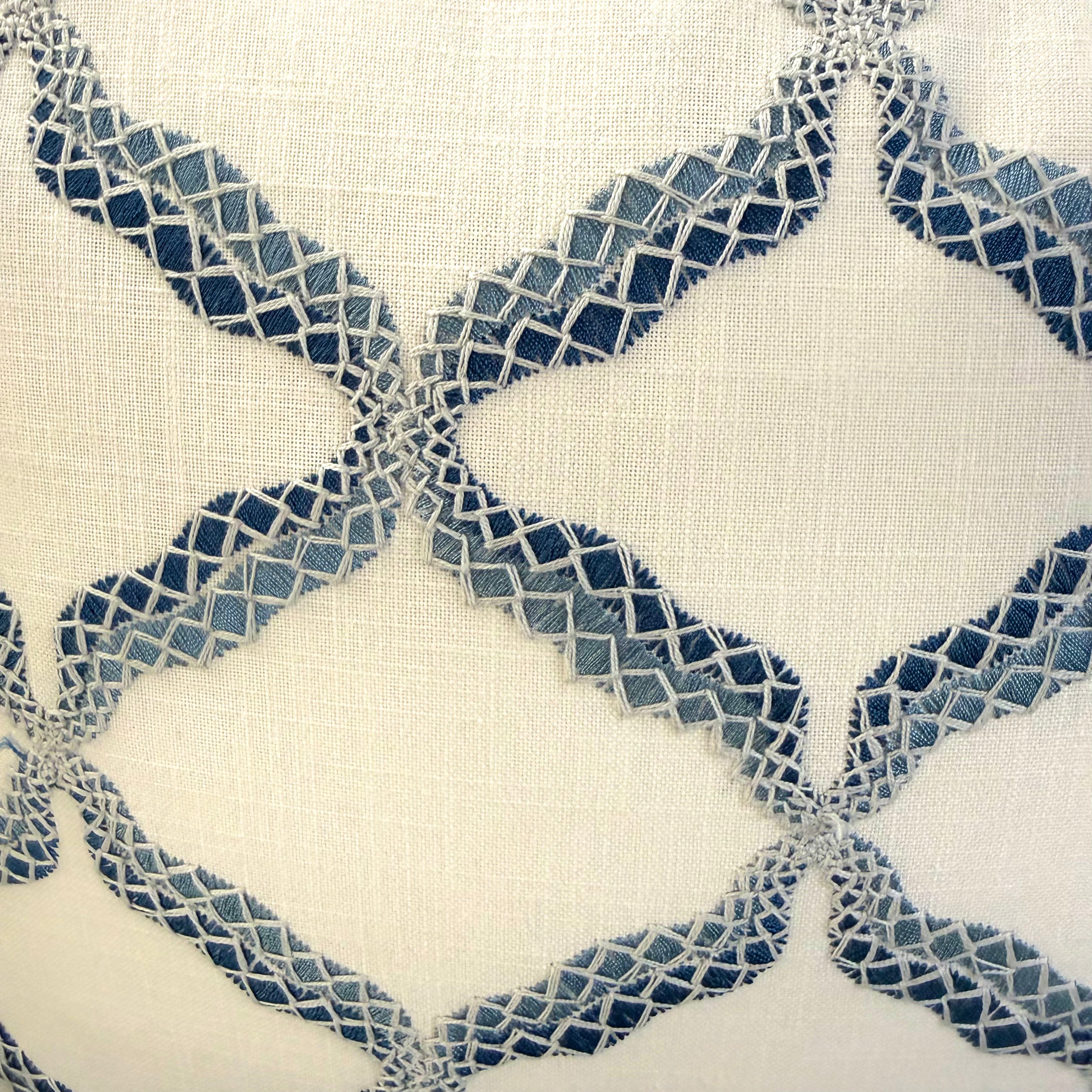 Azure Lattice Cushion