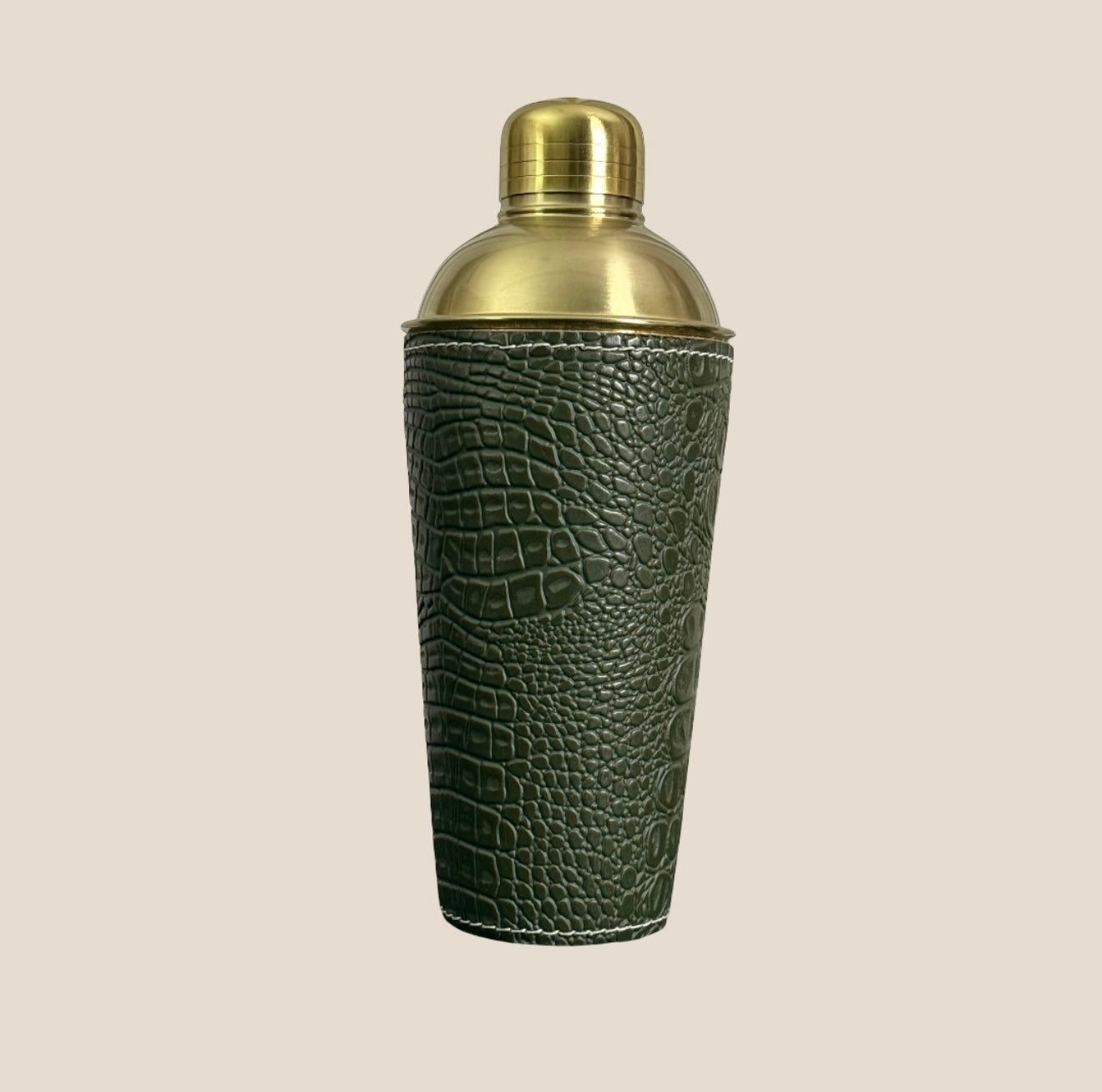 Croco Leather Cocktail Shaker - Green