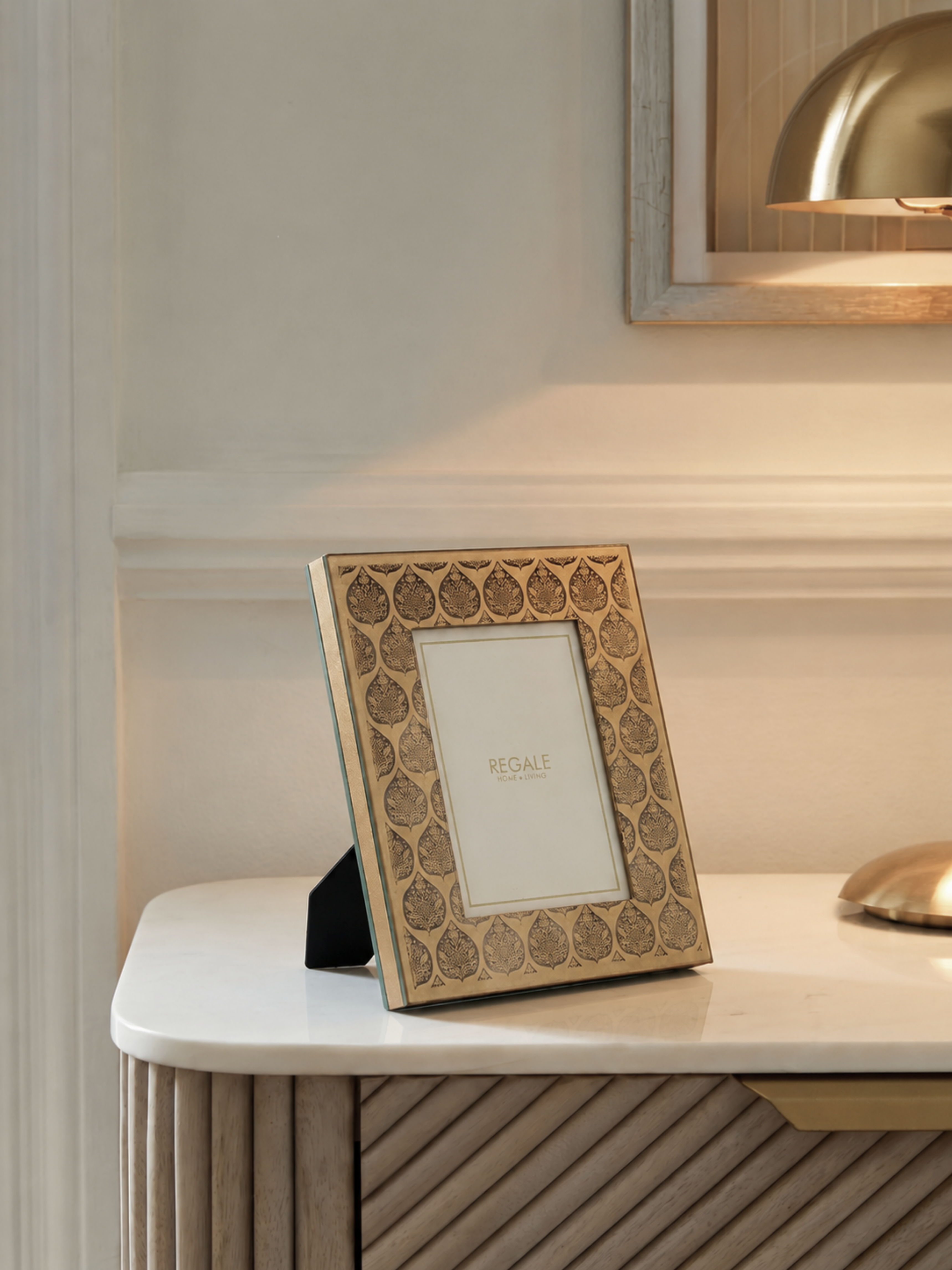 Gold Shadow Glass Frame
