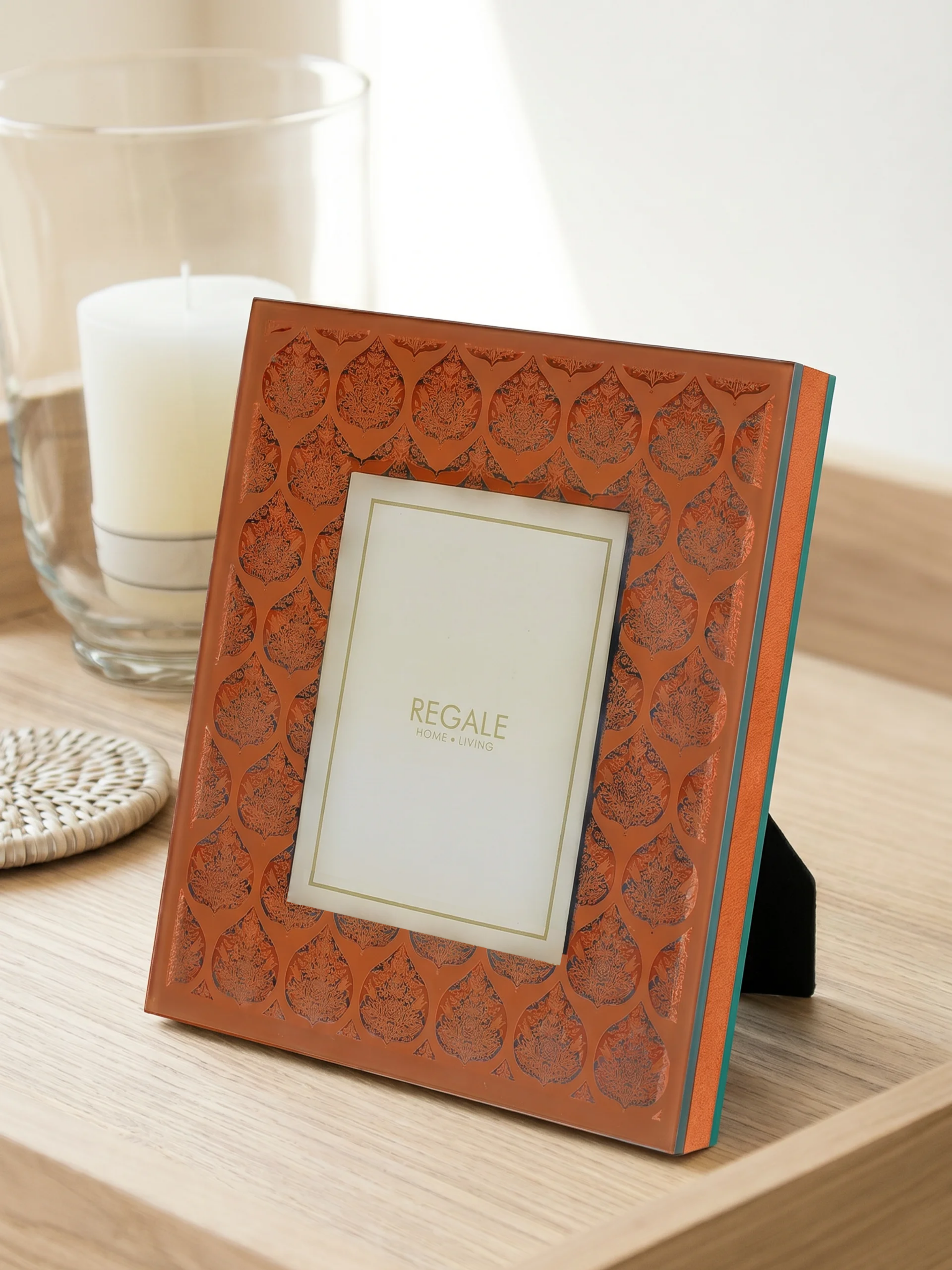 Tan Shadow Glass Frame