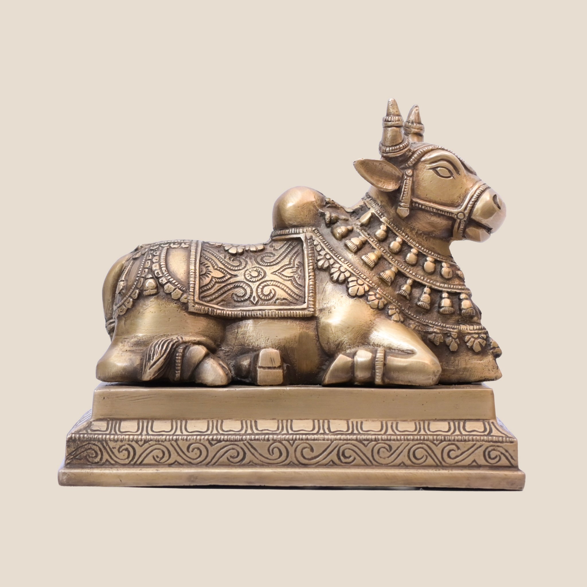 Shivaan Nandi Ji - Antique Gold