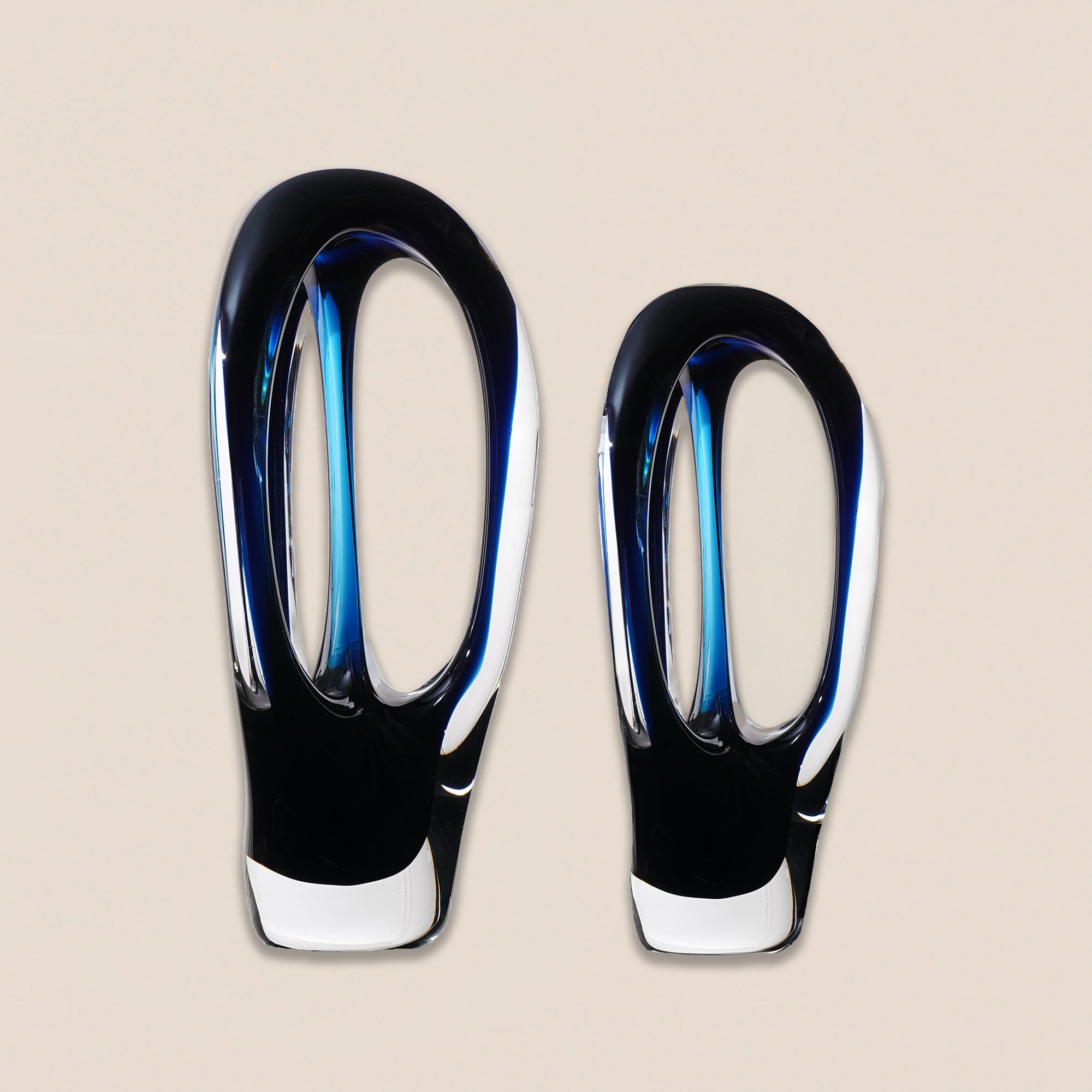 Ocean Essence Hand-Blown Glass Sculpture - Small