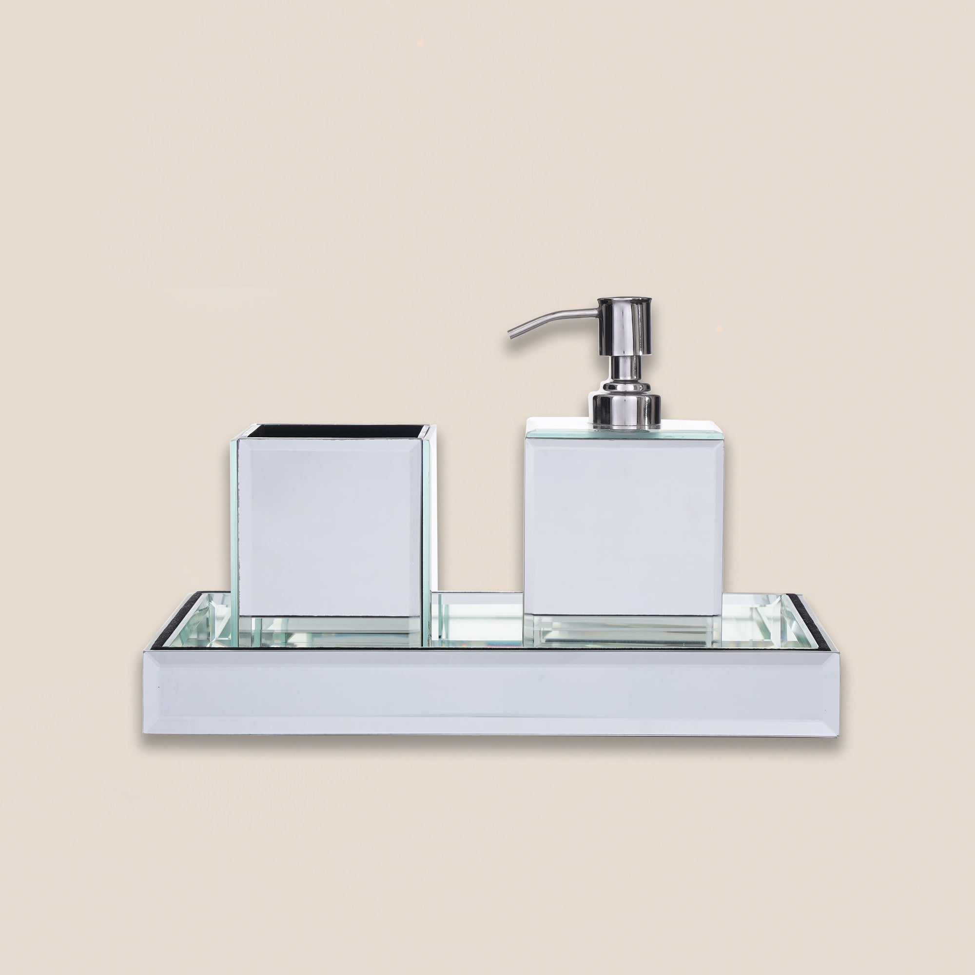 Luxe Clear Mirrored Tray