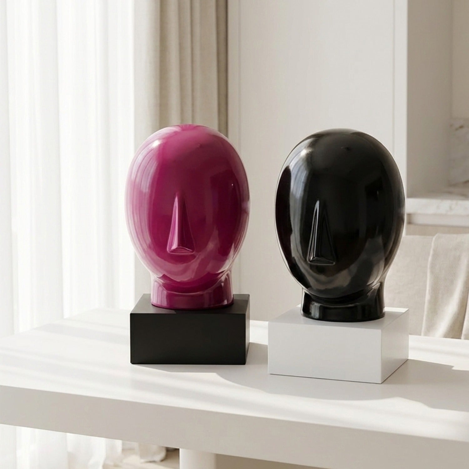 Minimalist Muse Sculpture - Wine