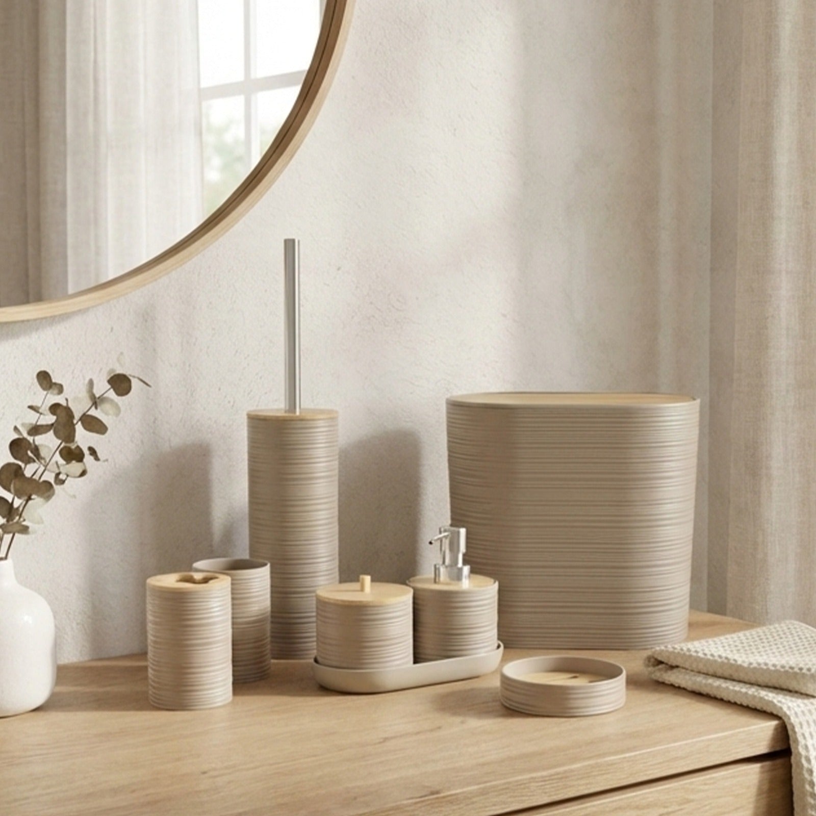 Serene Beige Bathroom Set