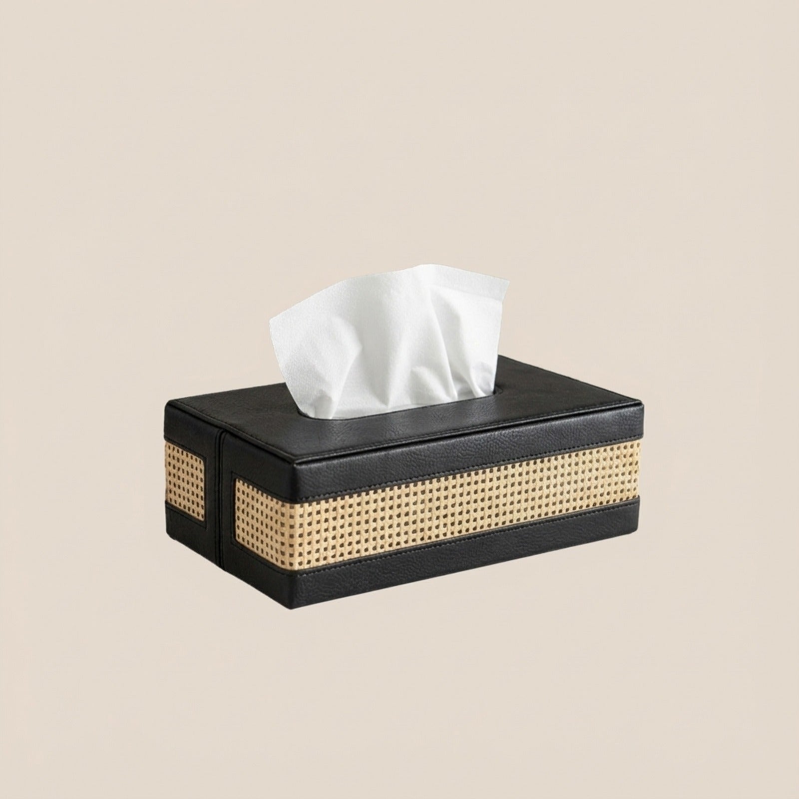 Noir Cane Luxe Tissue Box Cover