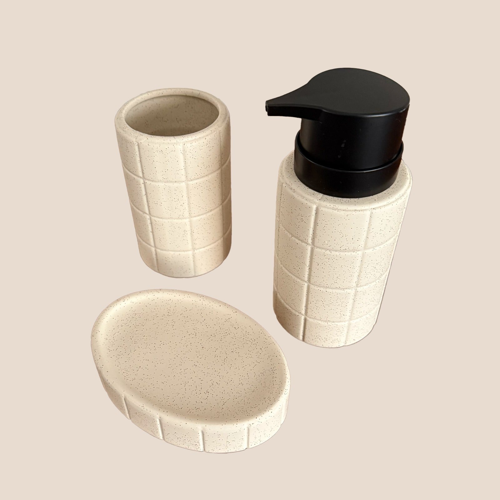 Noirstone Bath Set - Ivory