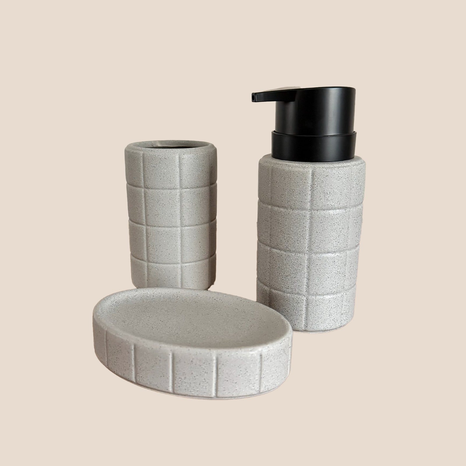 Noirstone Bath Set - Grey