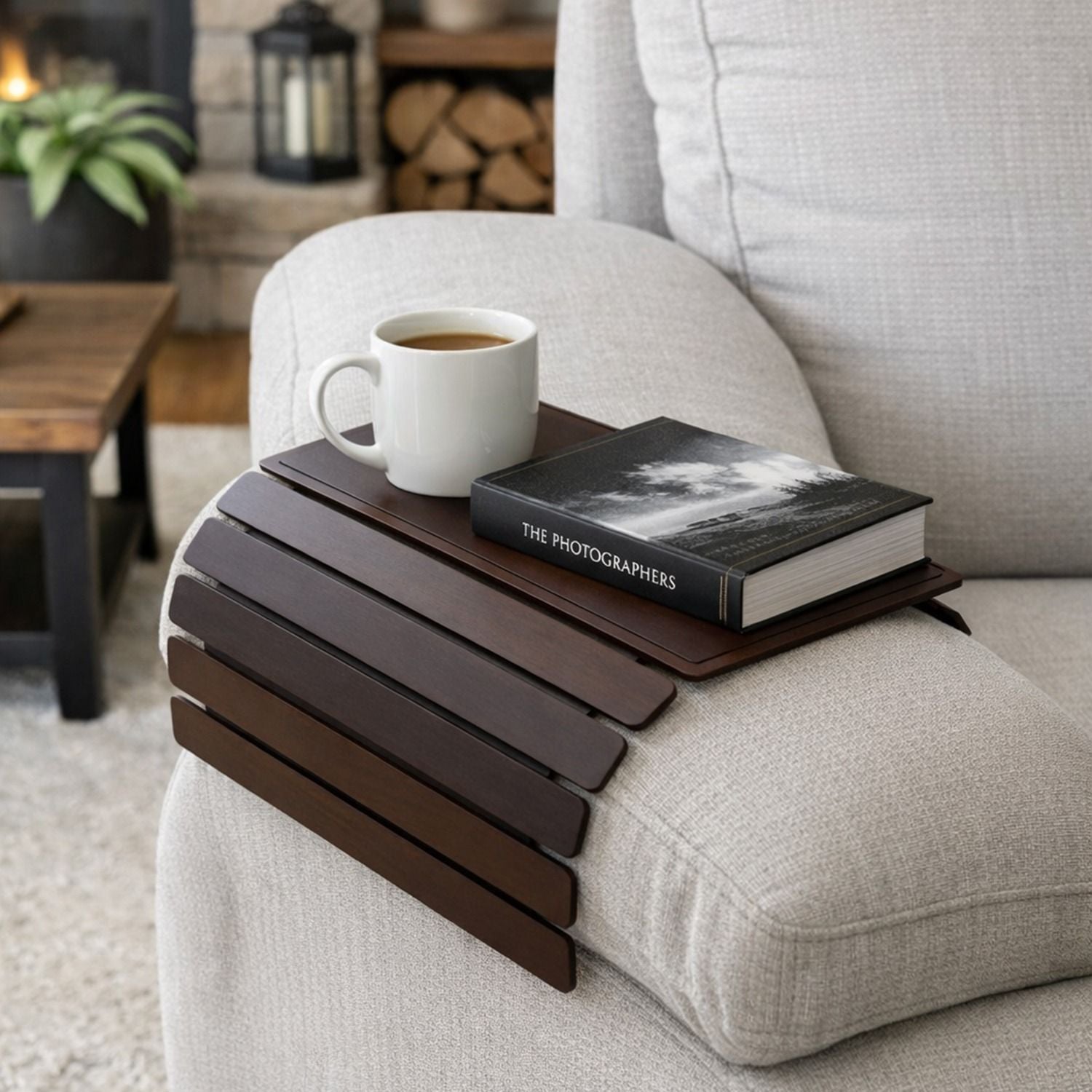 Sofa Arm Rest - Walnut