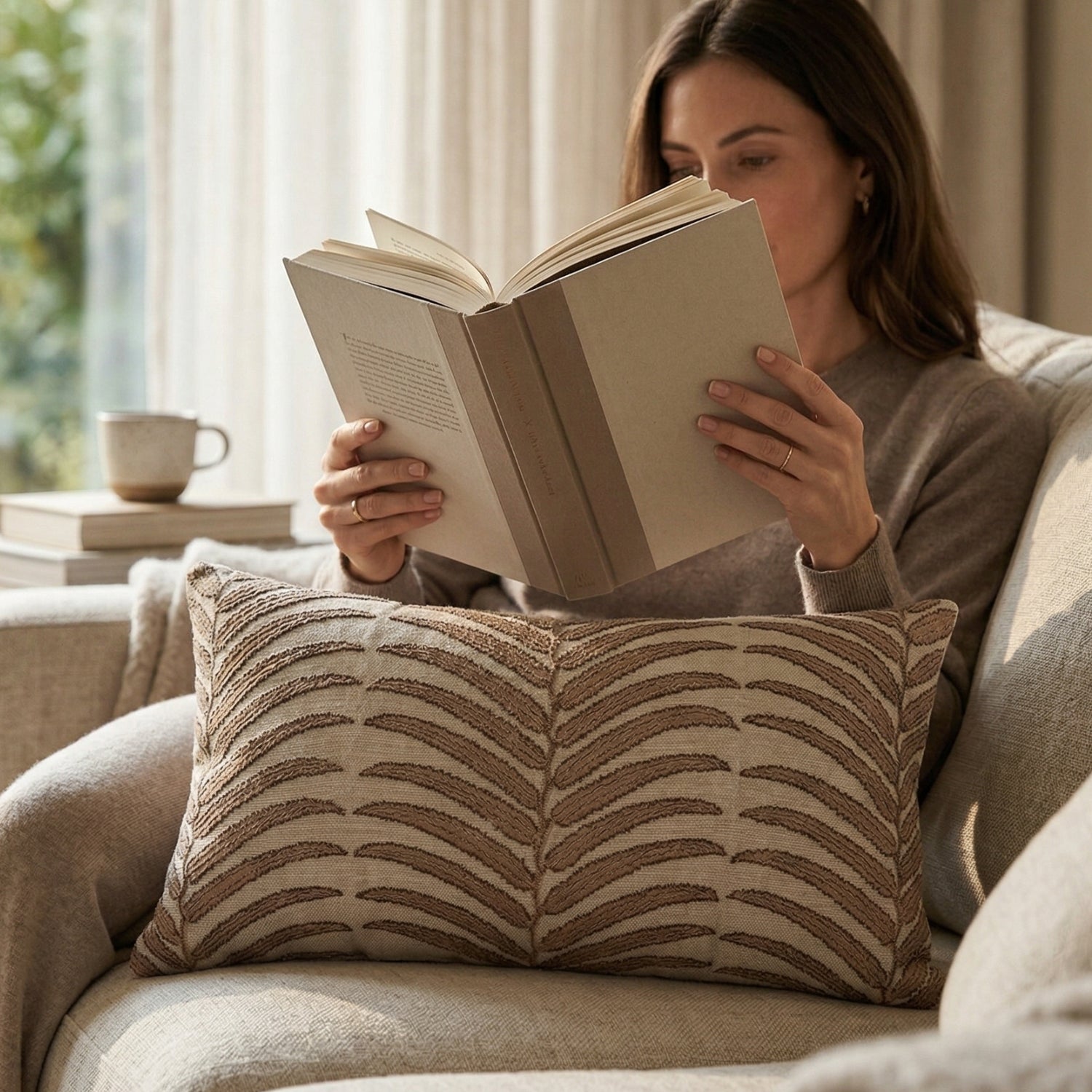 SANDWEAVE CUSHION COVER