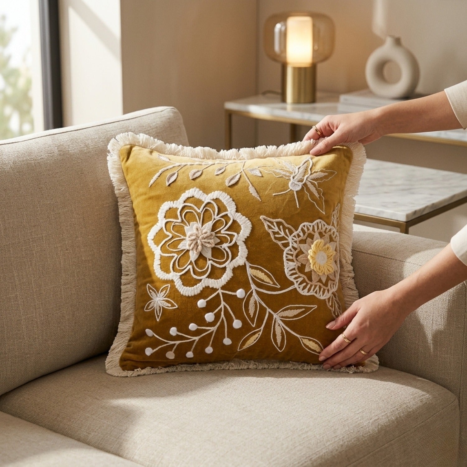 VELVET MEADOW CUSHION COVER