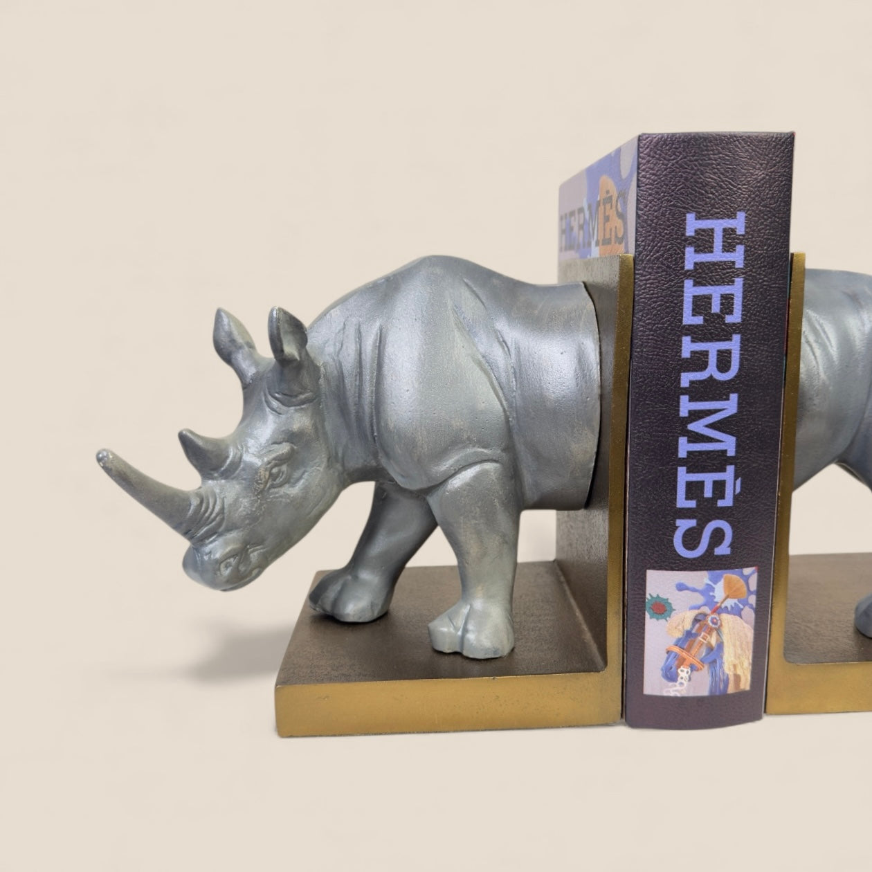Imperial Rhino Luxe Bookends