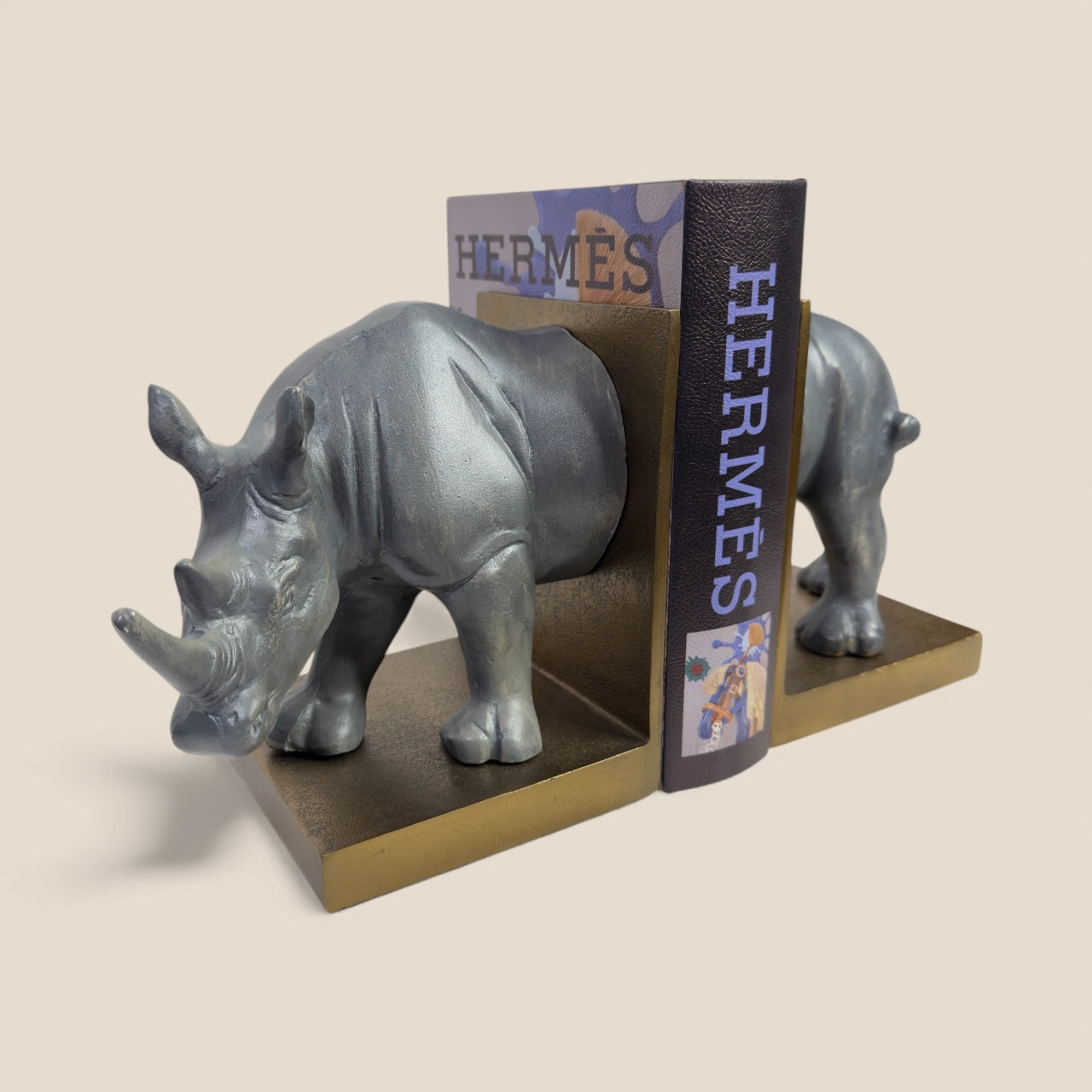 Imperial Rhino Luxe Bookends