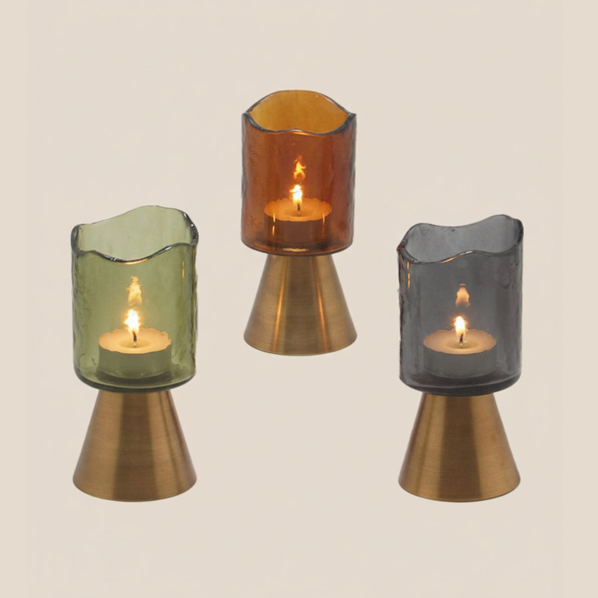 Mid Century Hurricane - Set of 3