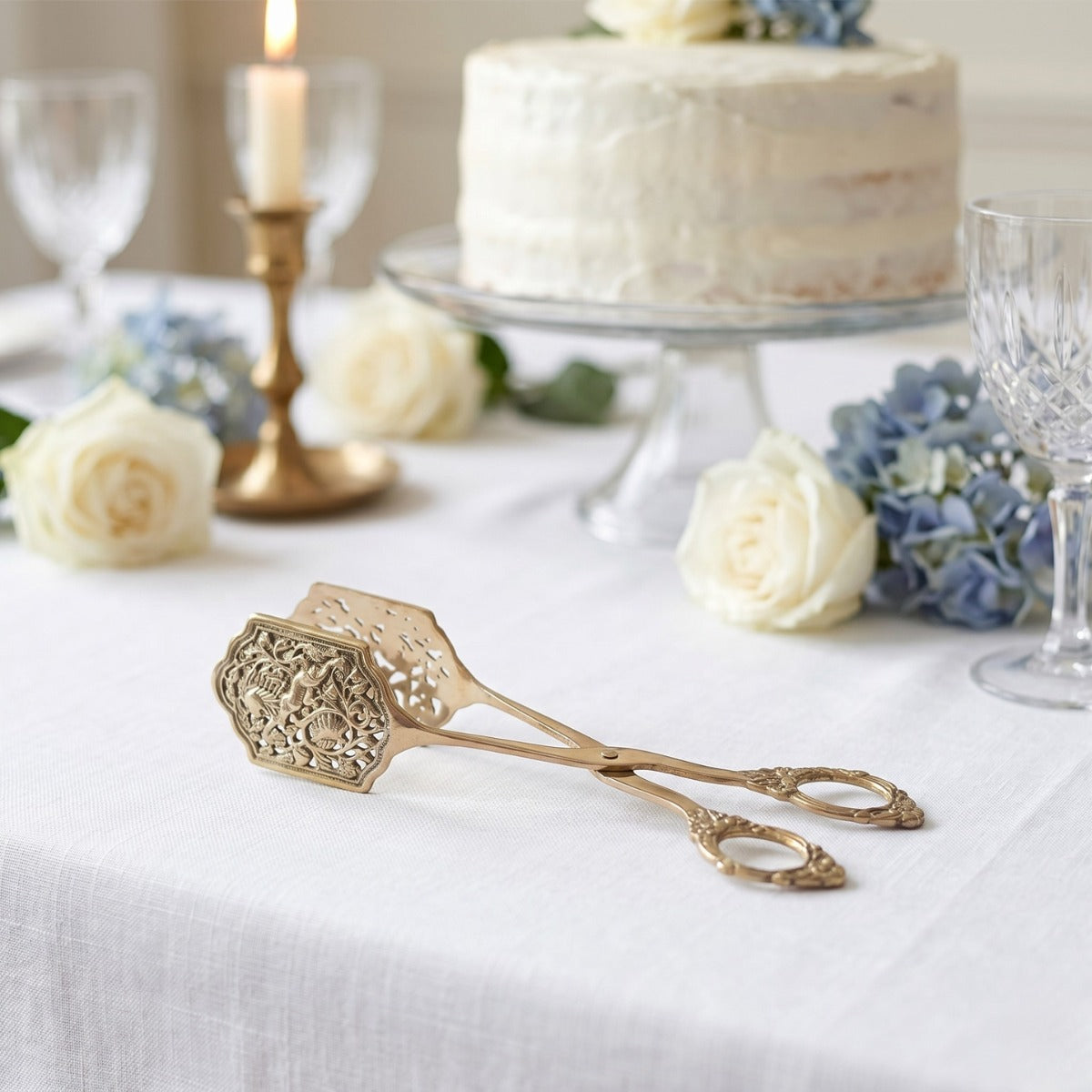 Regal Filigree Brass Pastry Tong