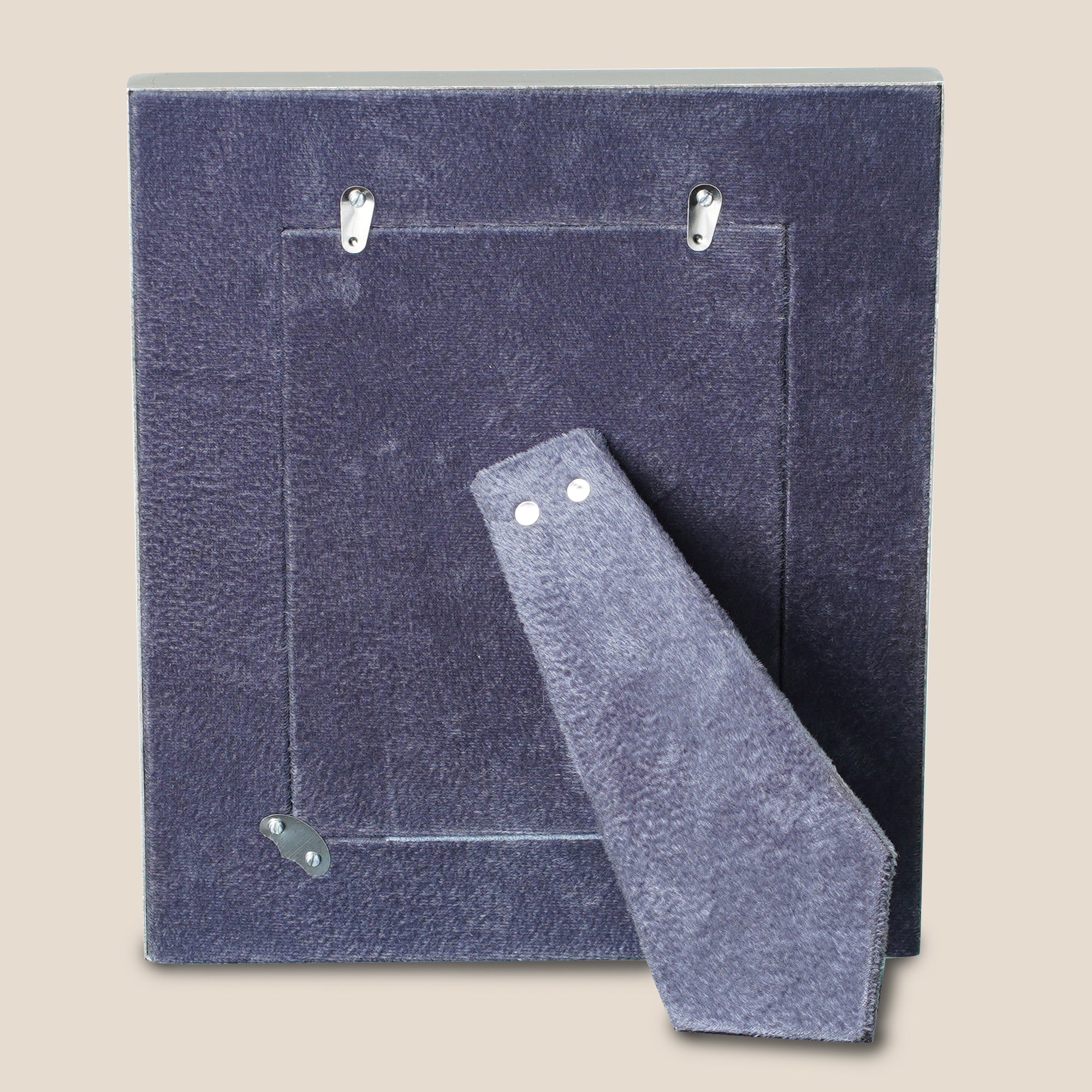 Silver-Plated Nandi Bull Brass Frame - Grey