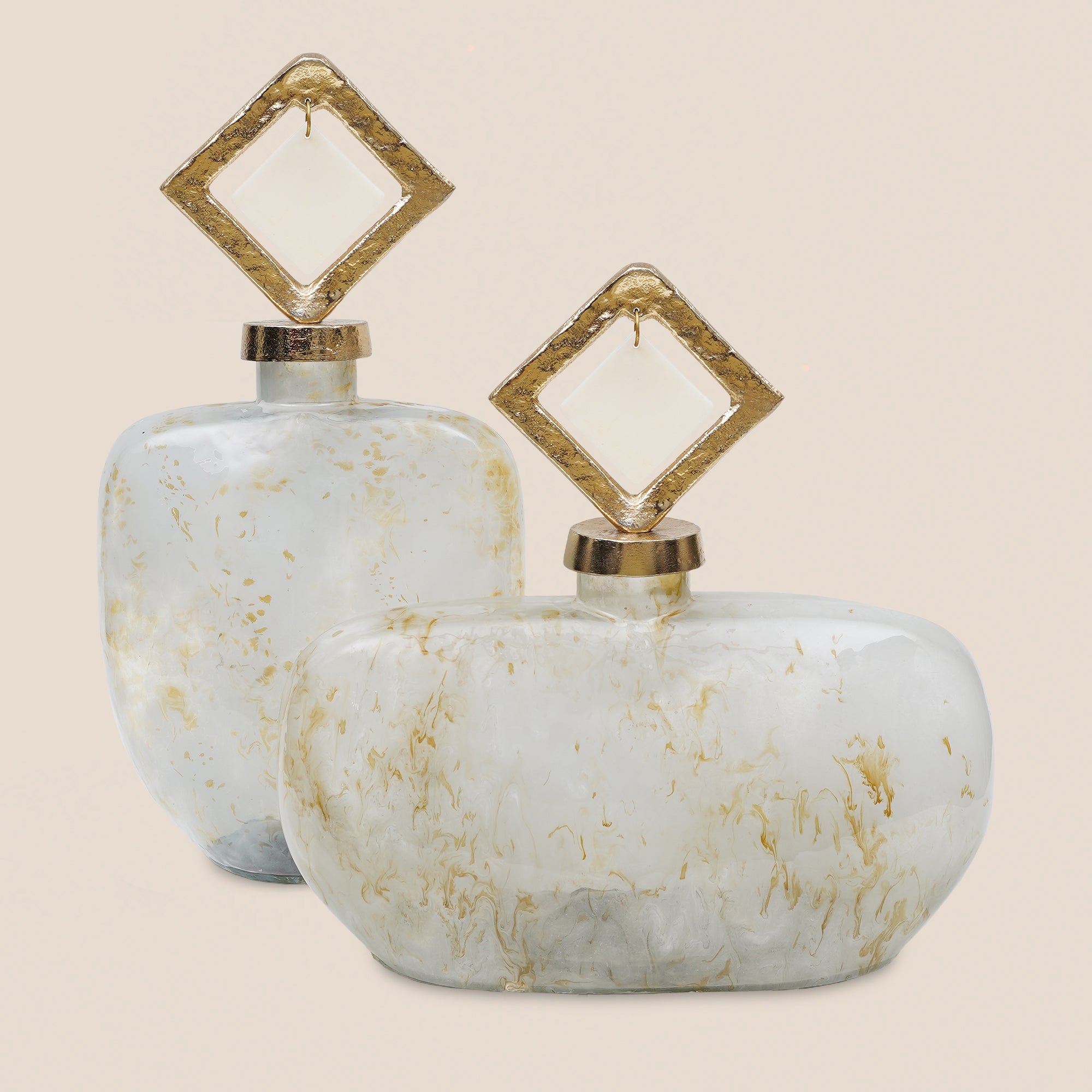 White Cloud Decor Bottles