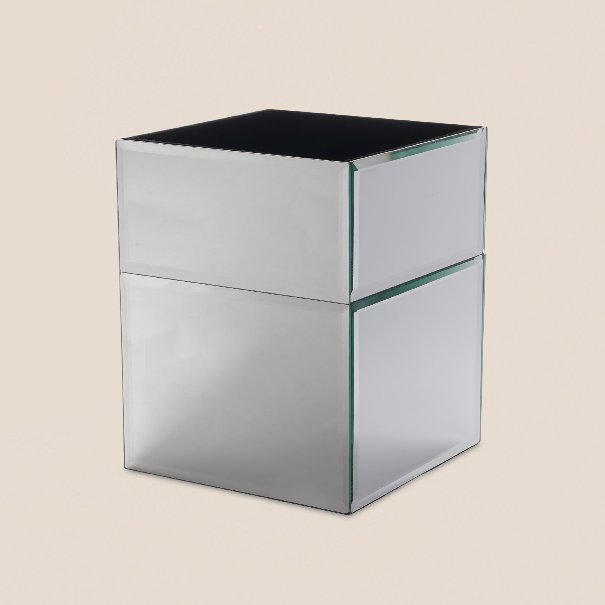 Luxe Clear Mirrored Waste Bin
