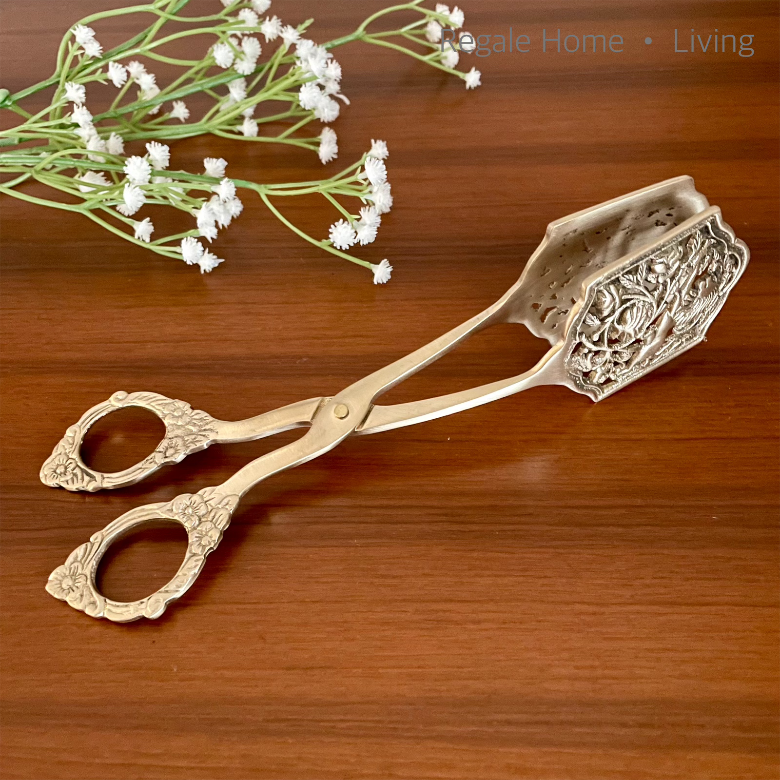Regal Filigree Brass Pastry Tong