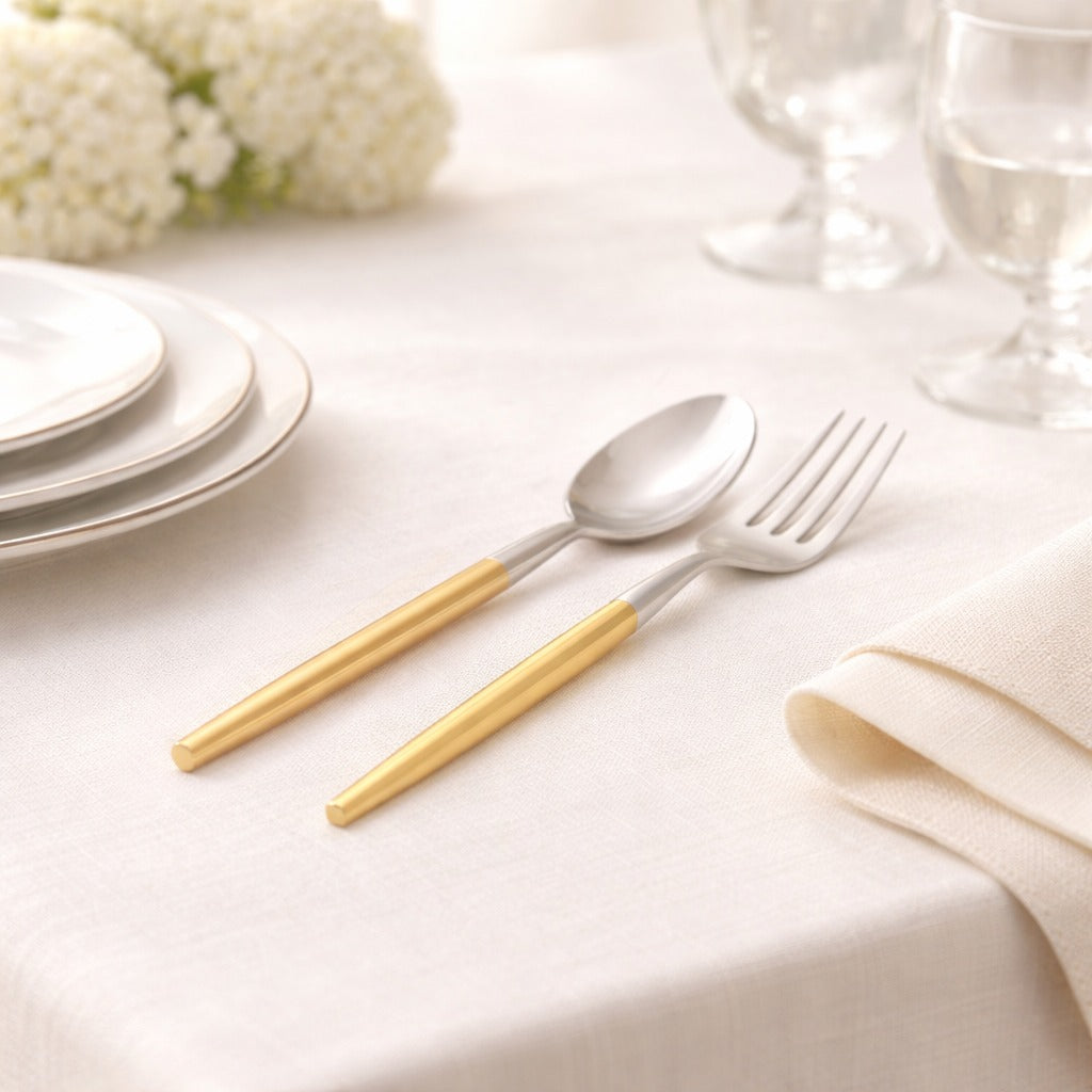 Luxe Duo-Tone Dinner Spoon Set - 6 Pieces