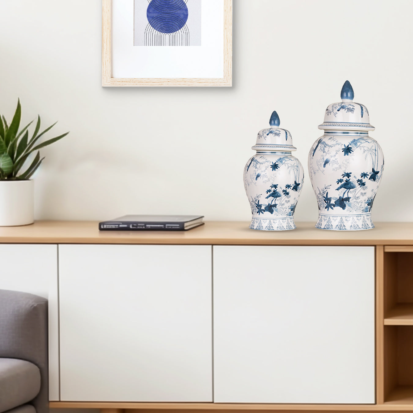 Porcelain Ginger Jars (Only for Delhi NCR)