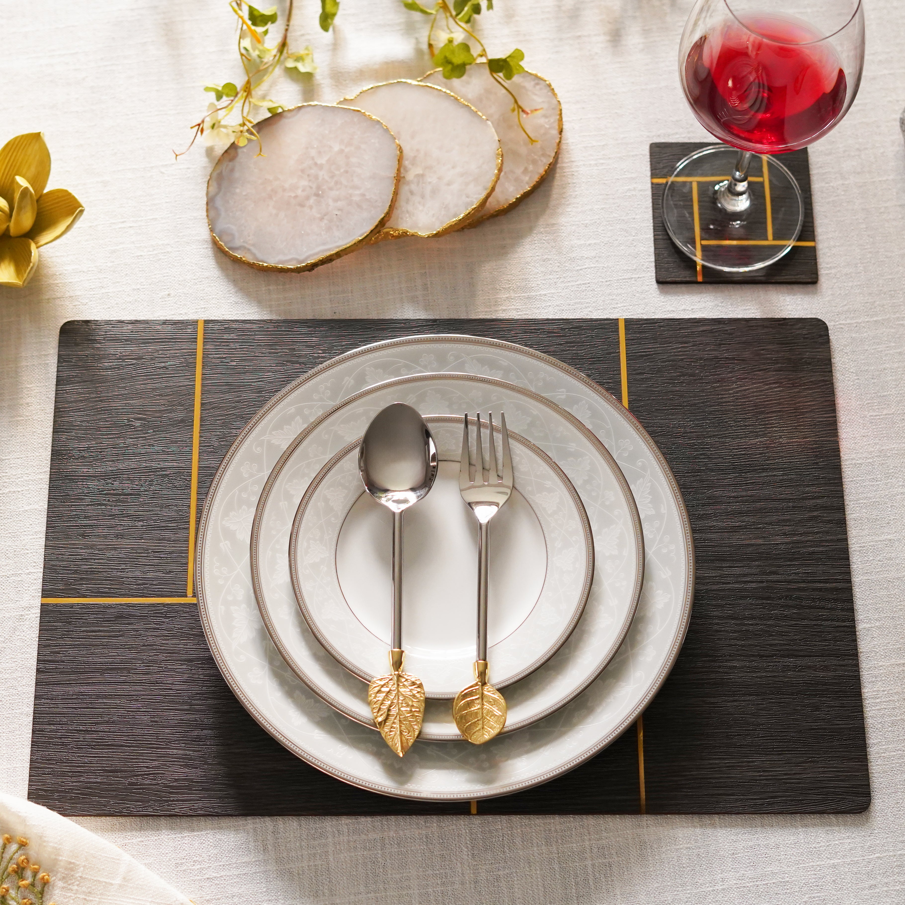Graphite Lines Coaster - Set of 4