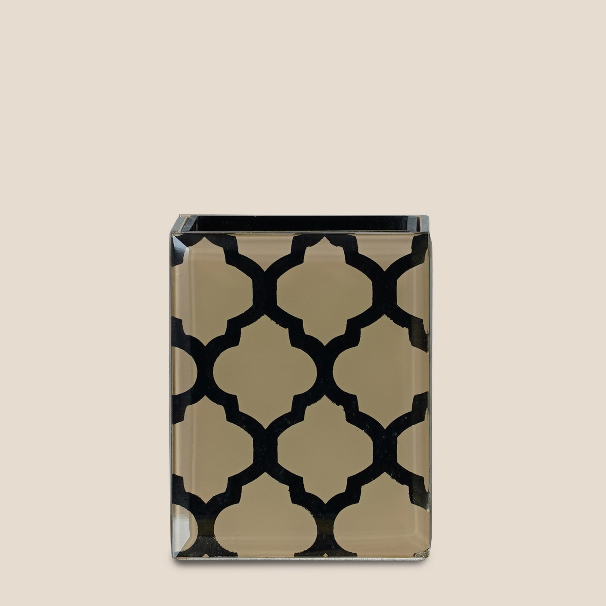 Moroccan Jaali Glass Tumbler - Beige