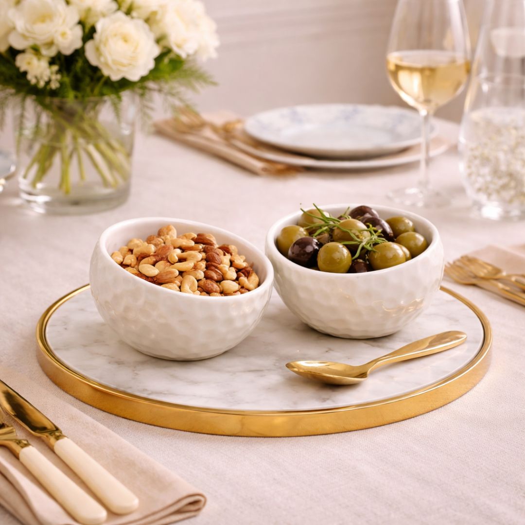 Bone China Nut Bowl (Set of 2)