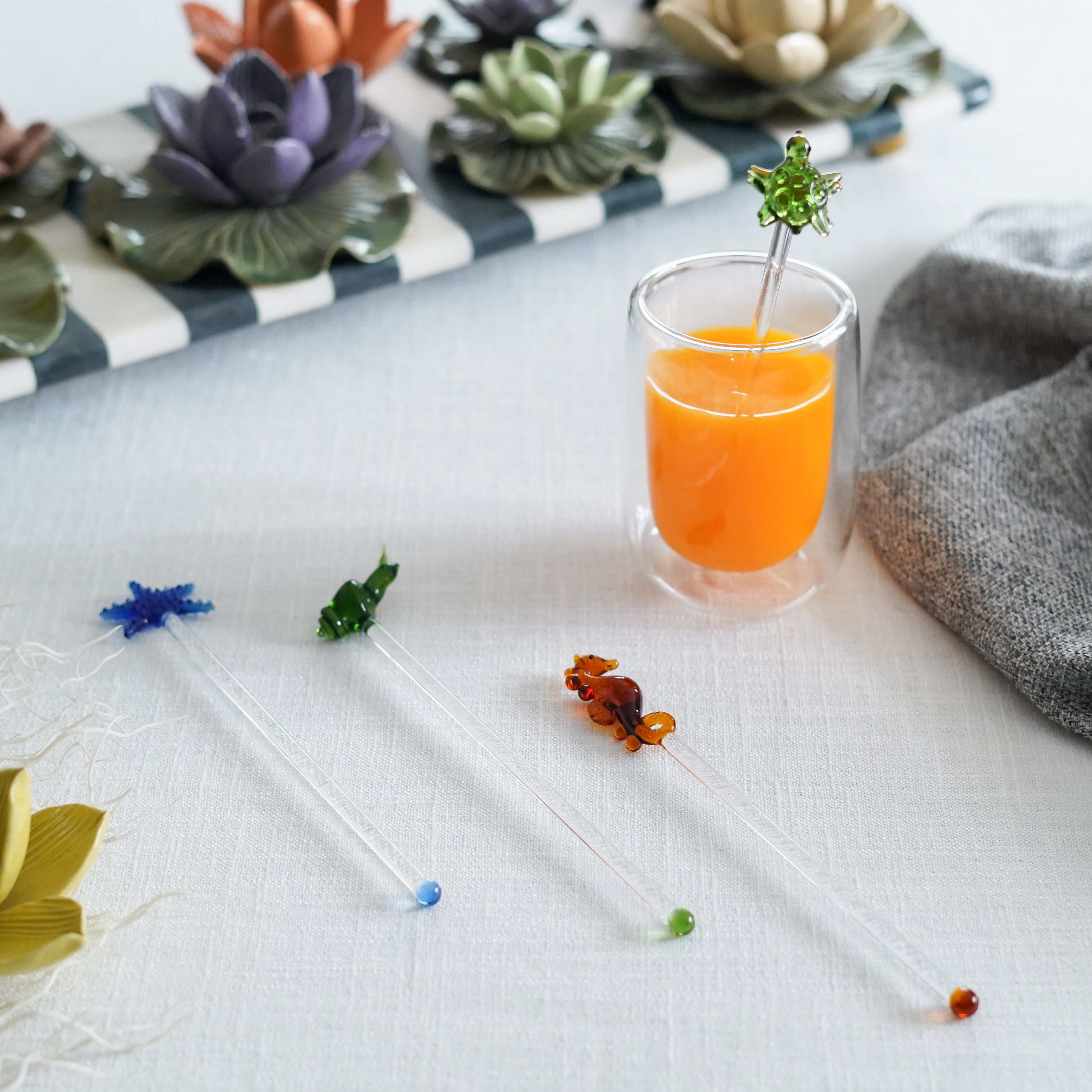 Marine Menagerie Glass Stirrers