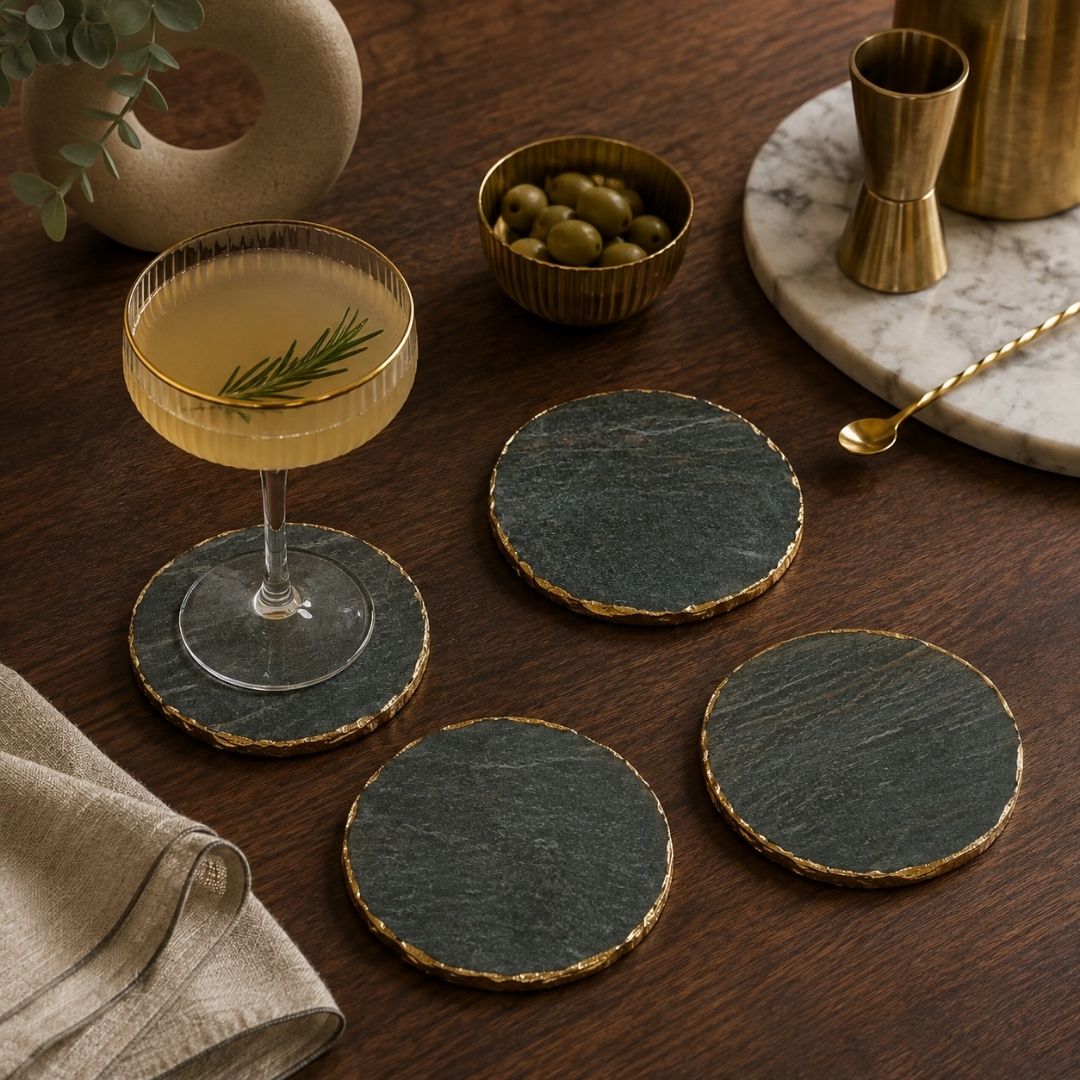 Green Aventurine Coaster (Set of 2)