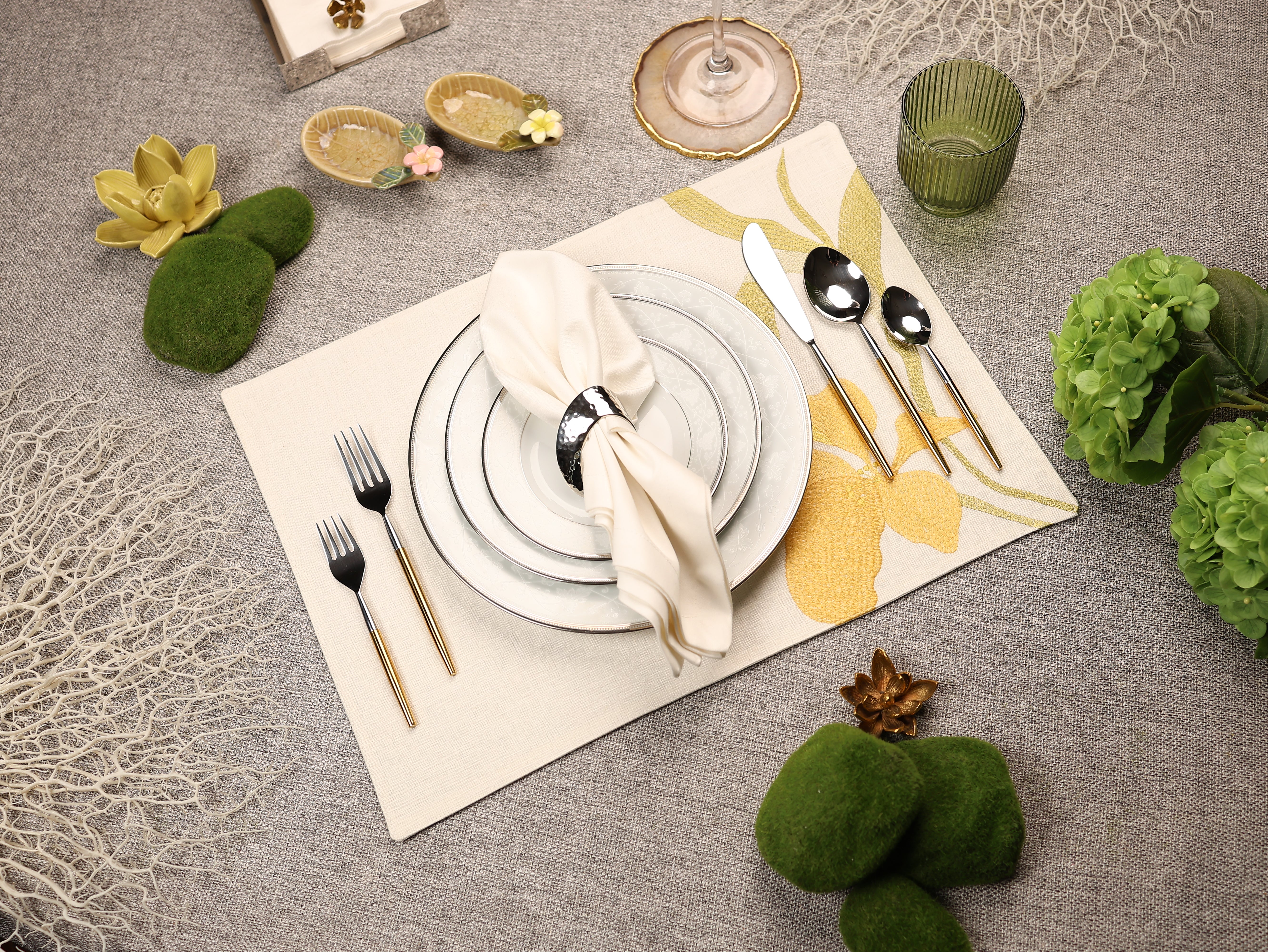 The Orchid Table Mats  - Sunshine (Set of 6)