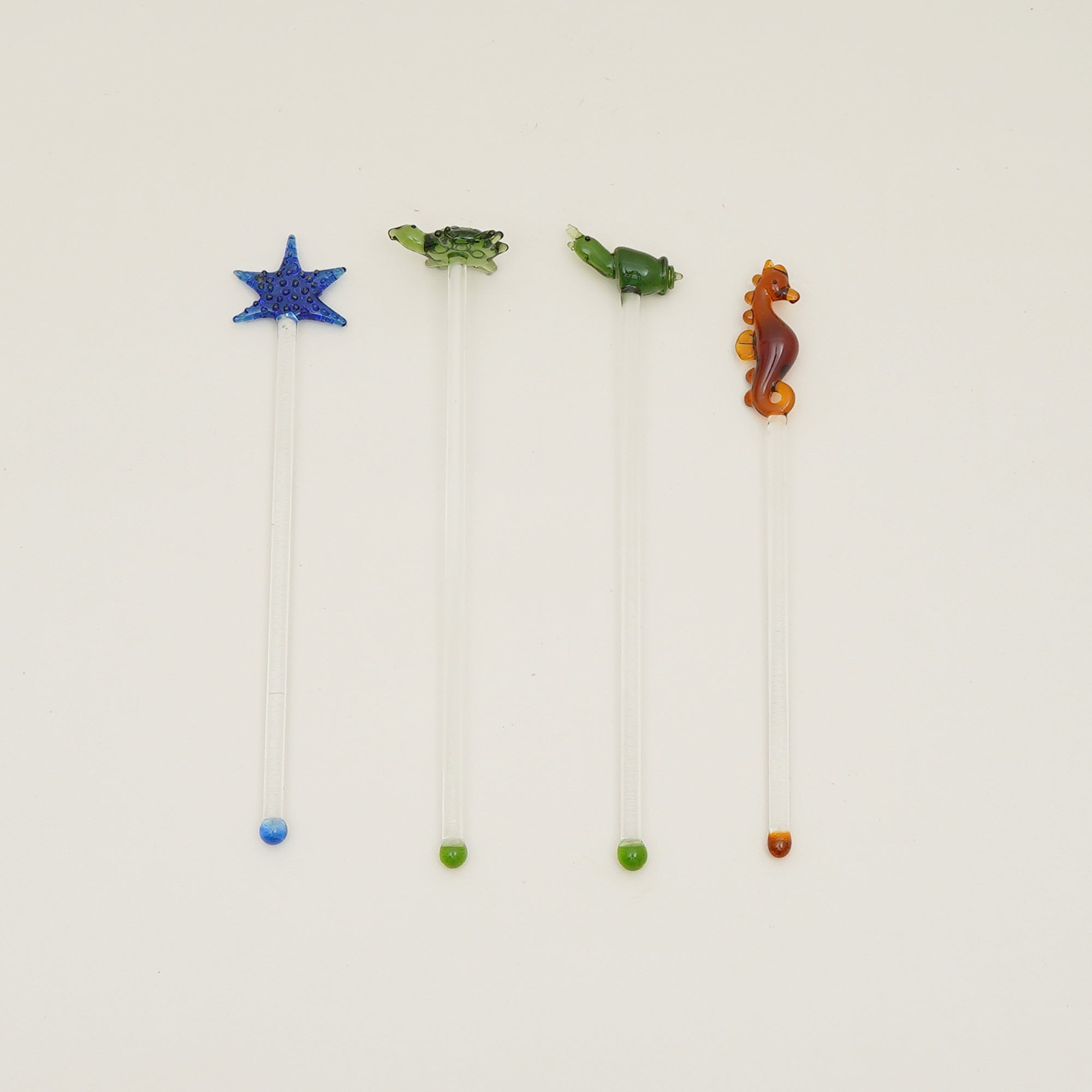 Marine Menagerie Glass Stirrers