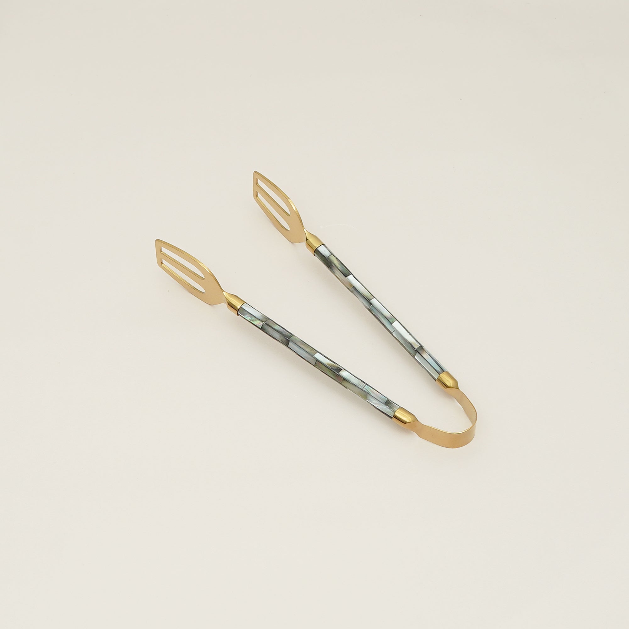 Mother-of-Pearl Inlay Mini Tongs