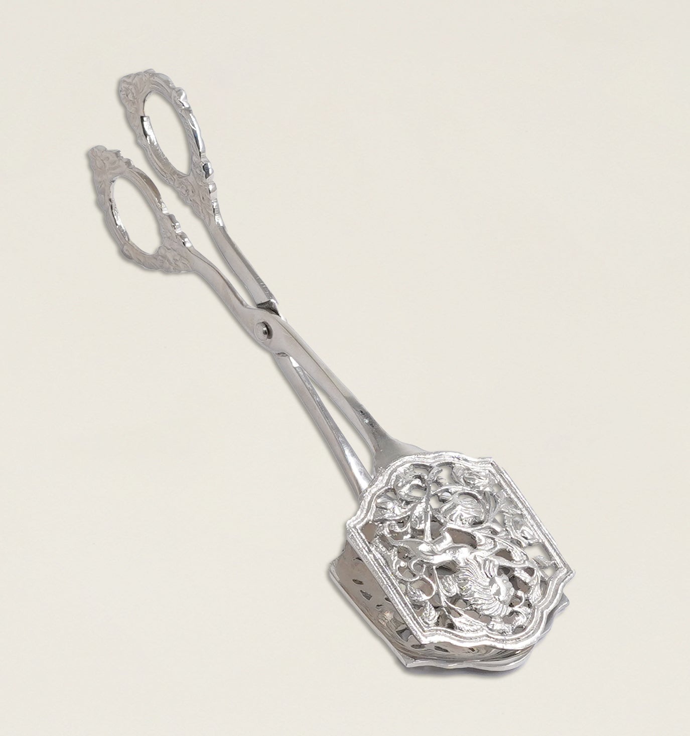 Regal Filigree Silver Pastry Tong