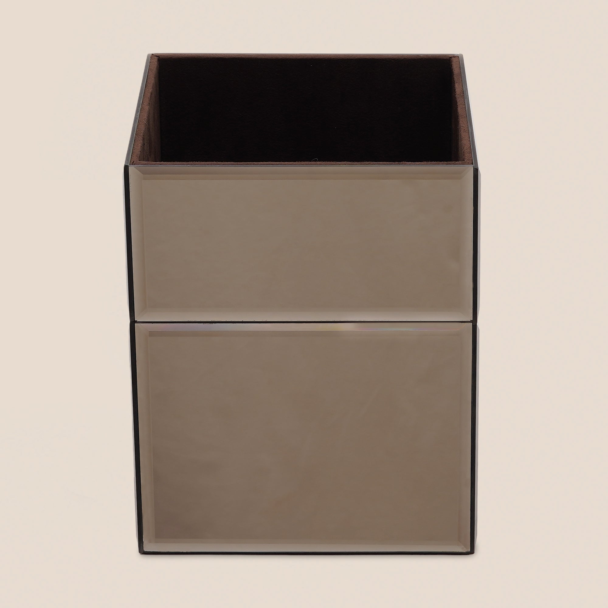 Luxe Bronze Mirrored Waste Bin