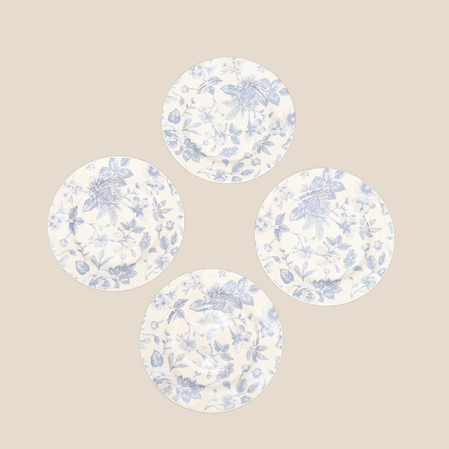 Serene Bone China - Quarter Plates (Set of4)