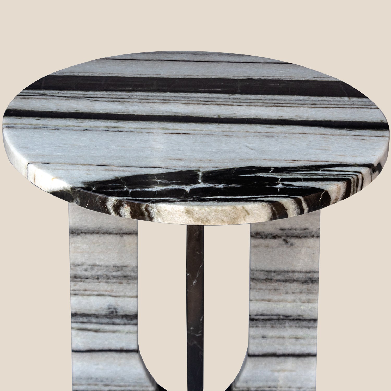 Imperial Panda Marble Accent Table