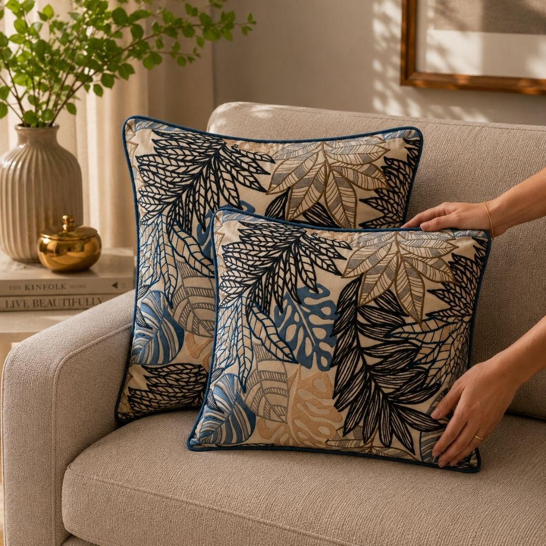 Aqua Forest Whisper - Bed Cushion