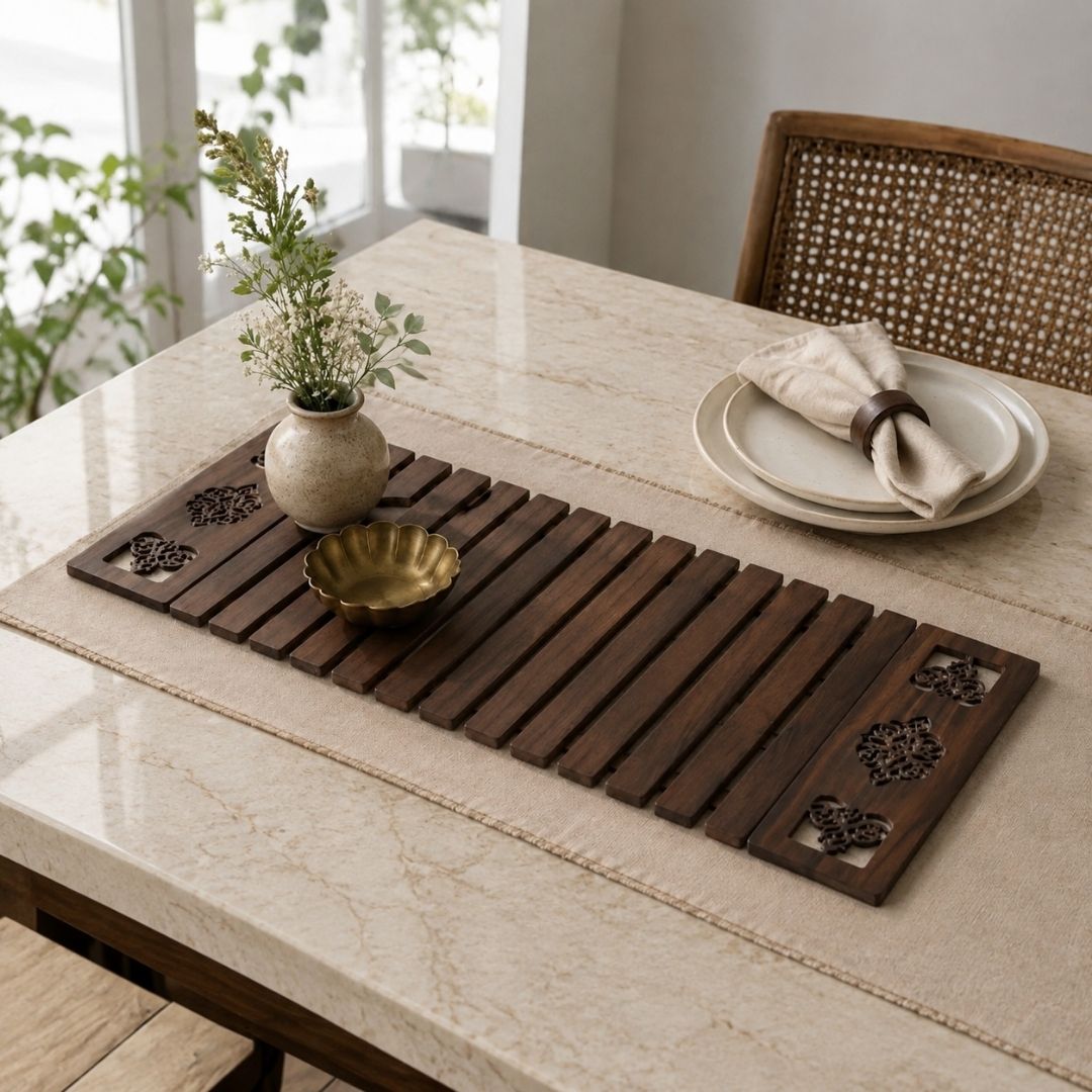 Carved Folding Table Runner - Small