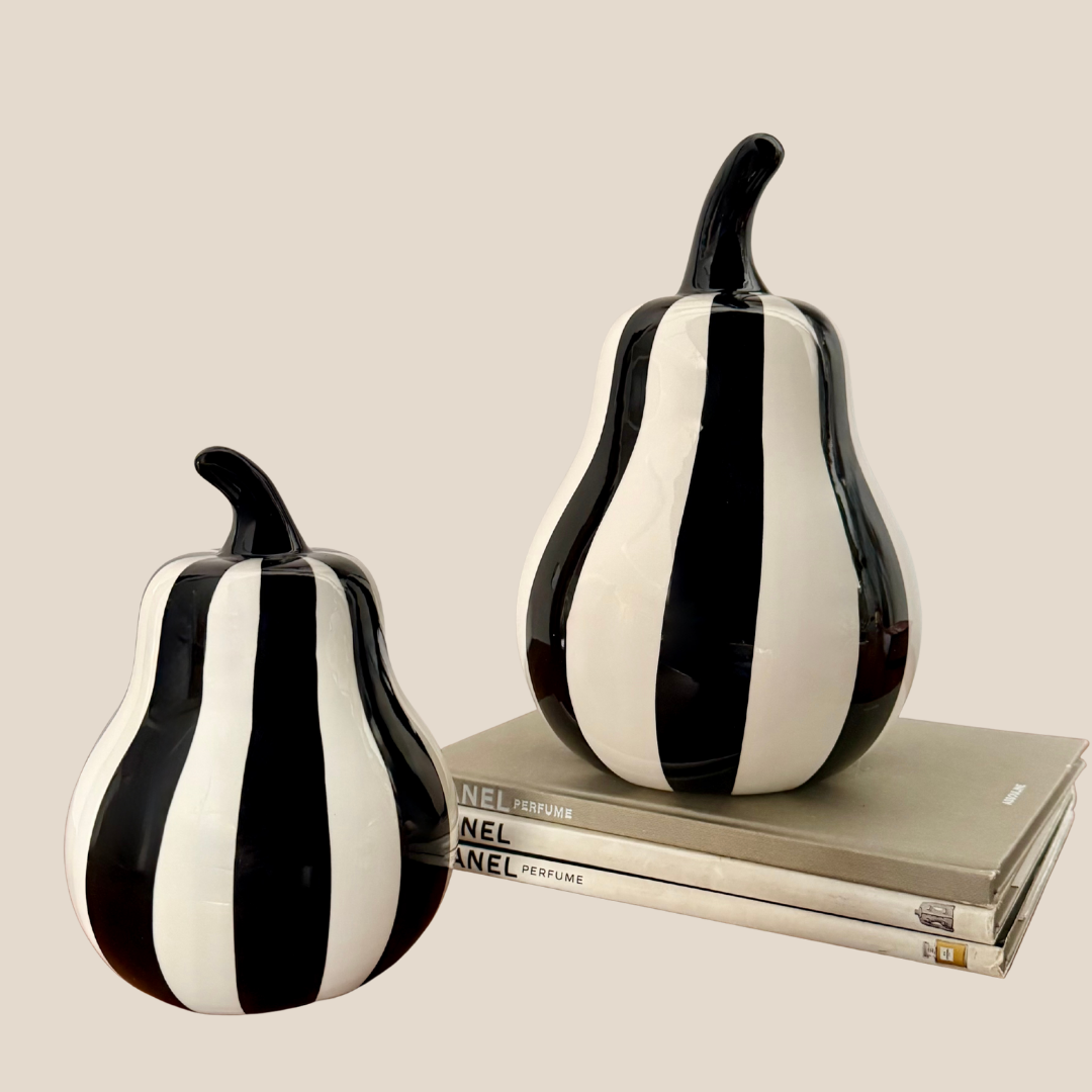 Noir & Ivory Pear Accent - Small