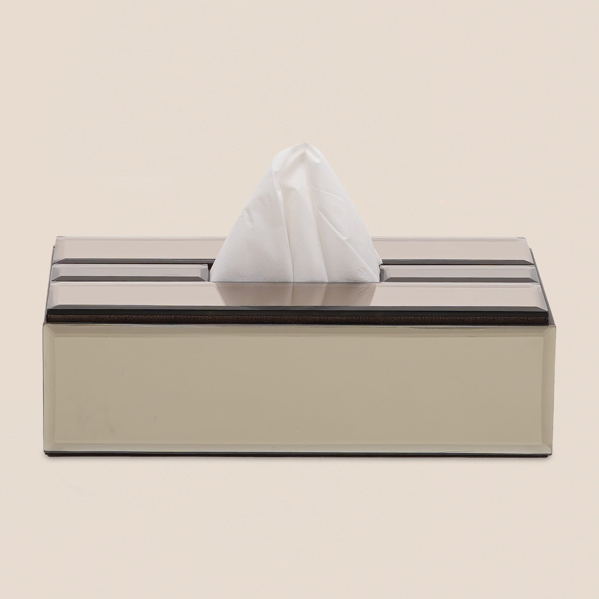 Luxe Bronze Mirrored Tissue box Holder