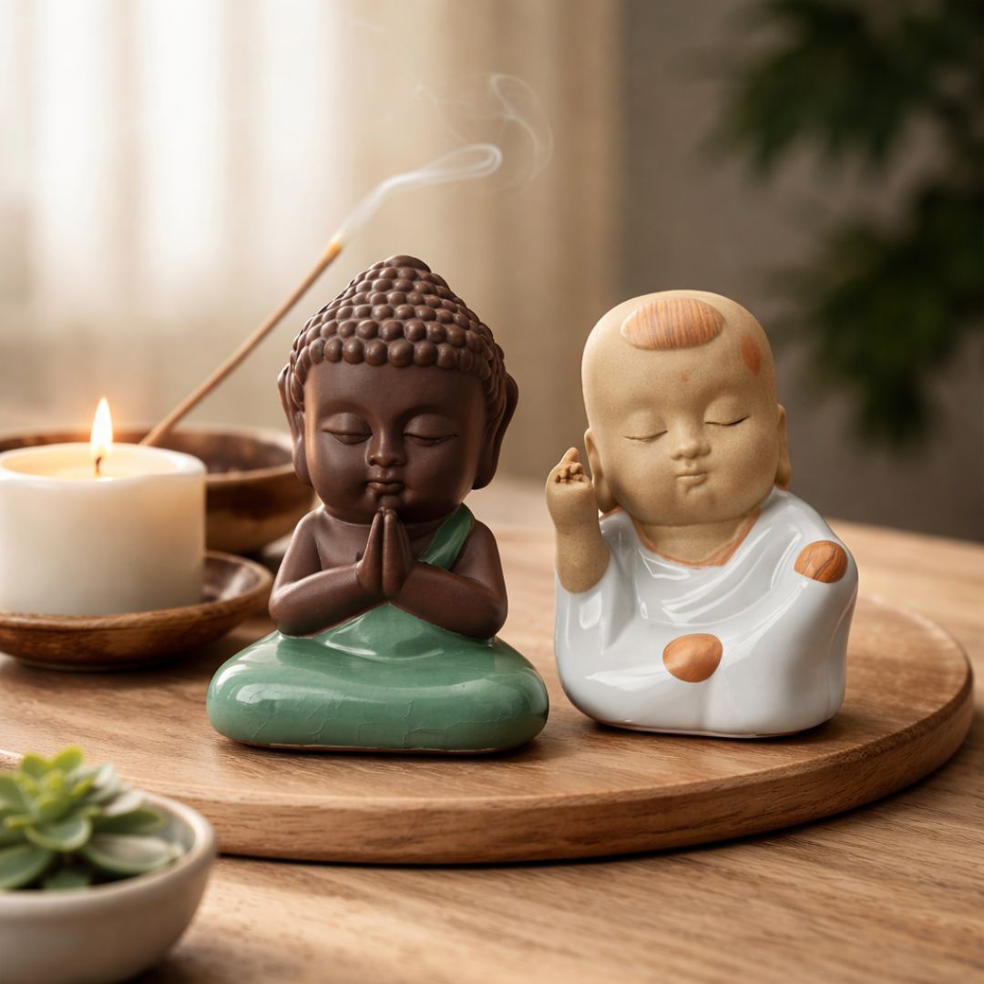 Serenity Monk Figurine (set of 2)