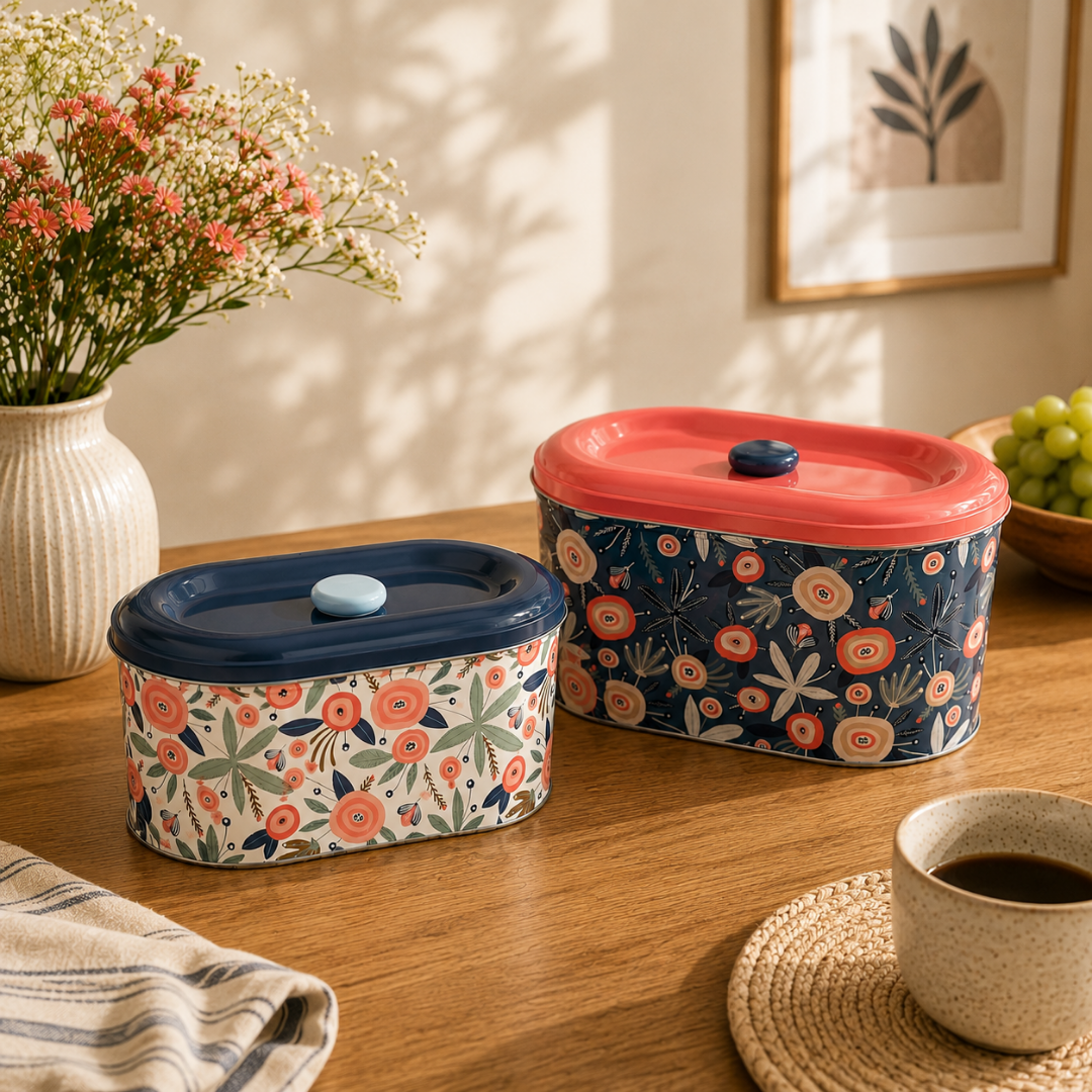 Coral Bloom Storage Boxes -  Set 2