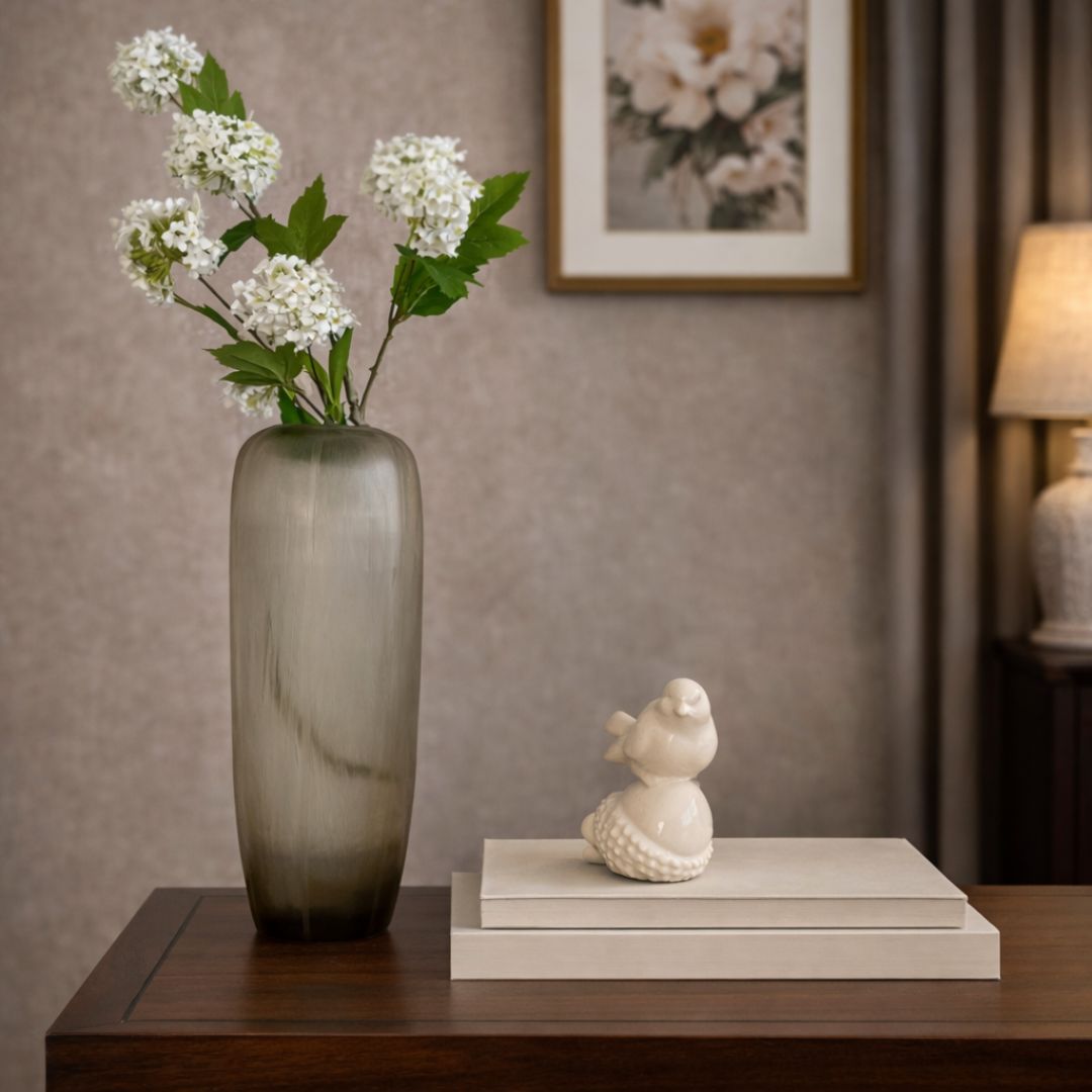 Graphite Flute Vase