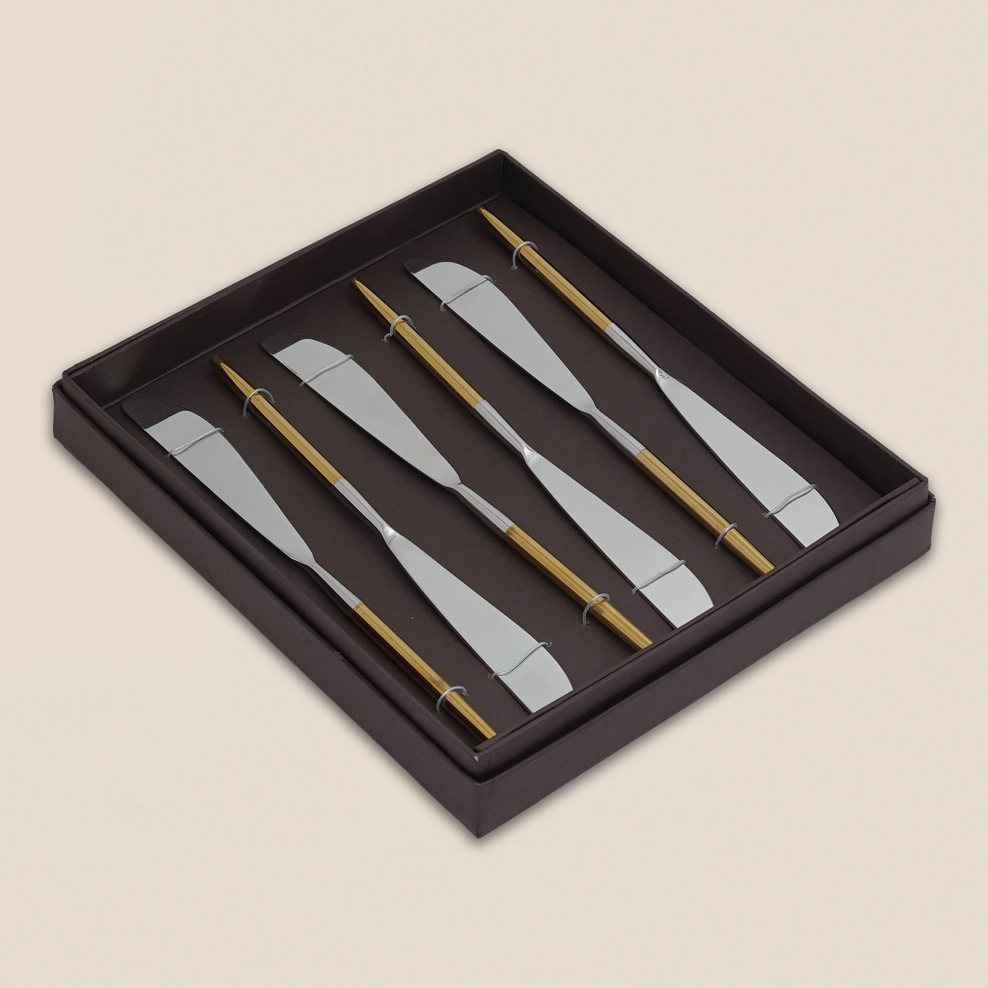 Luxe Duo-Tone Knives Set – 6 Pieces