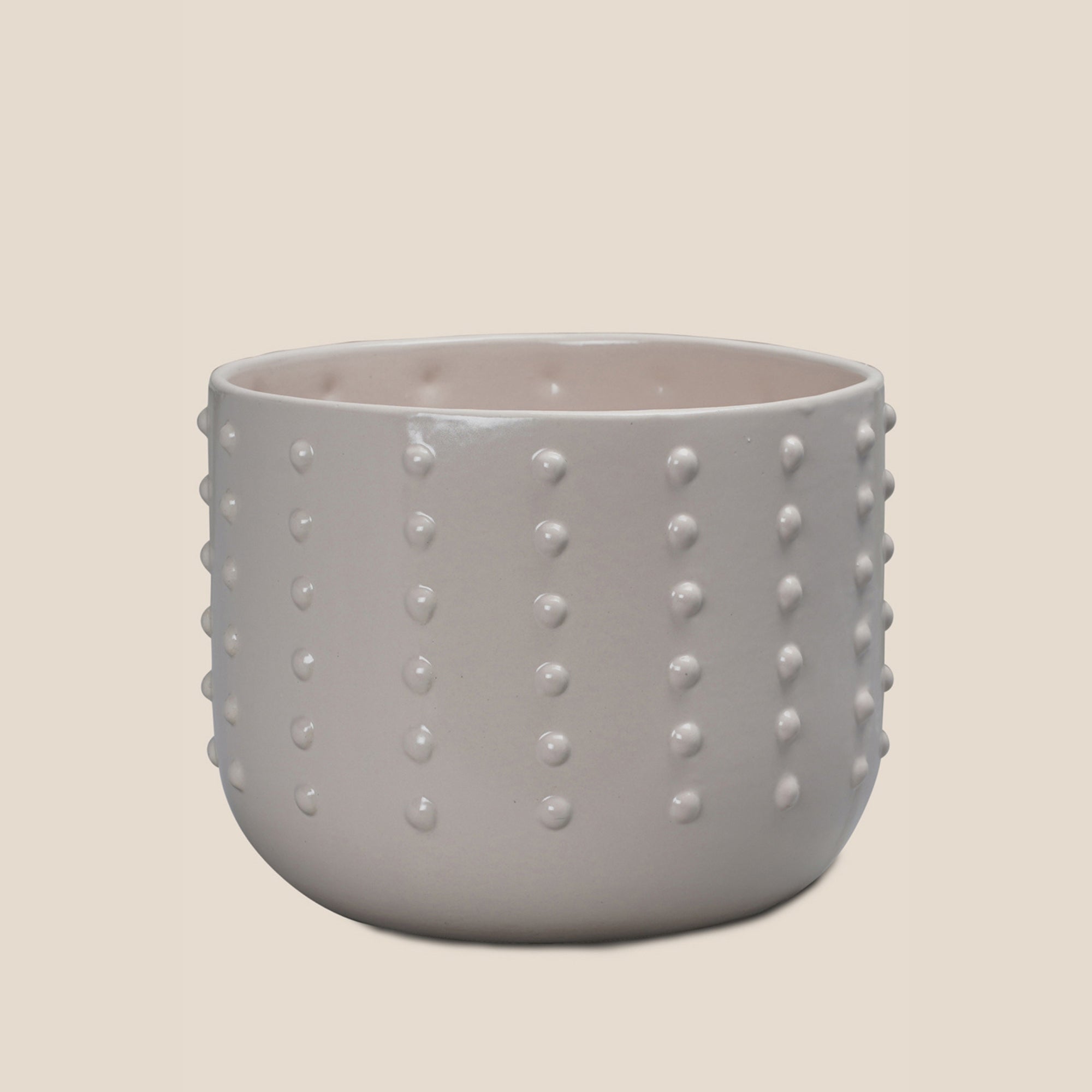 The ivory Pebble Dot Planter - Small