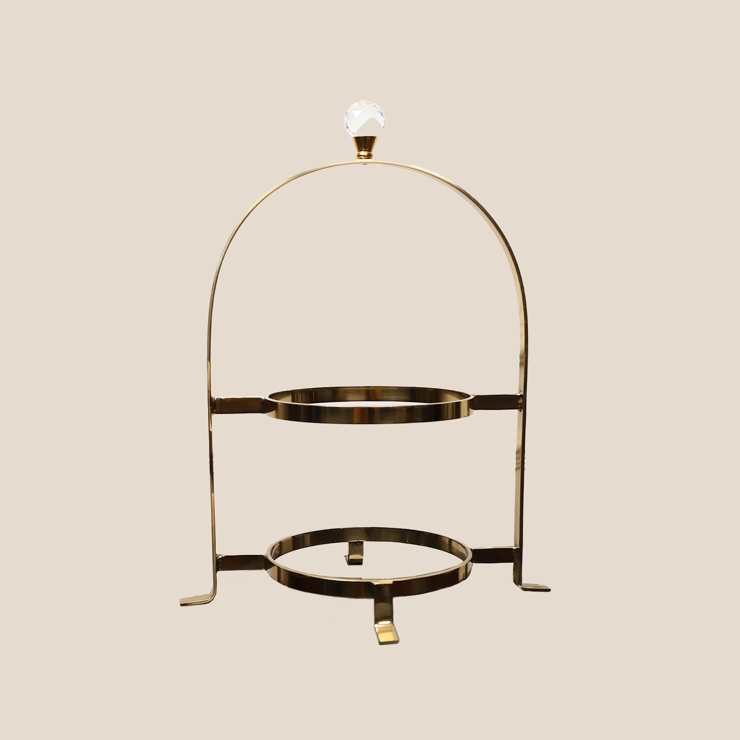 Gold Two-Tier Host Stand without plates - Small