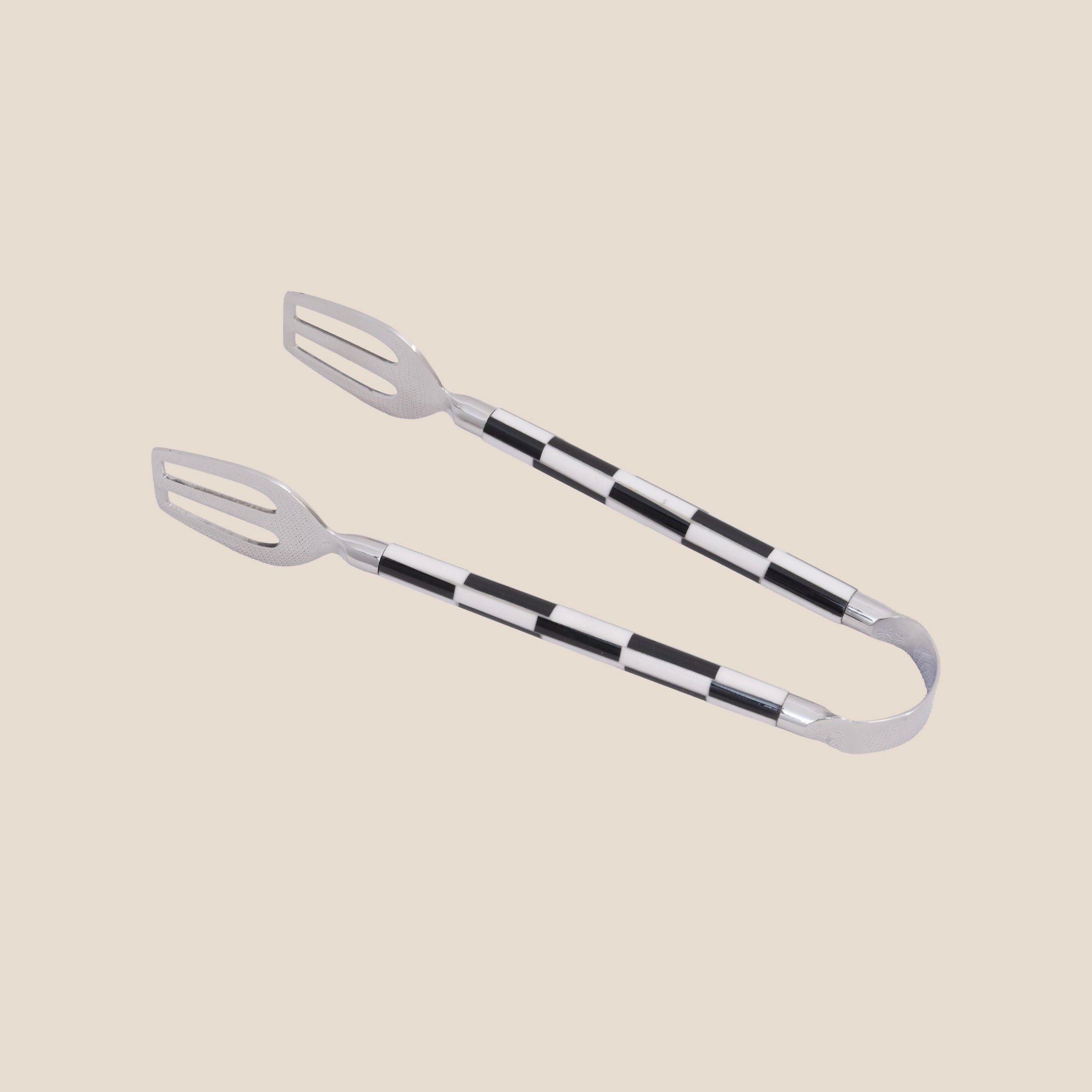 Monochrom Check Inlay Tong Nickel - Large