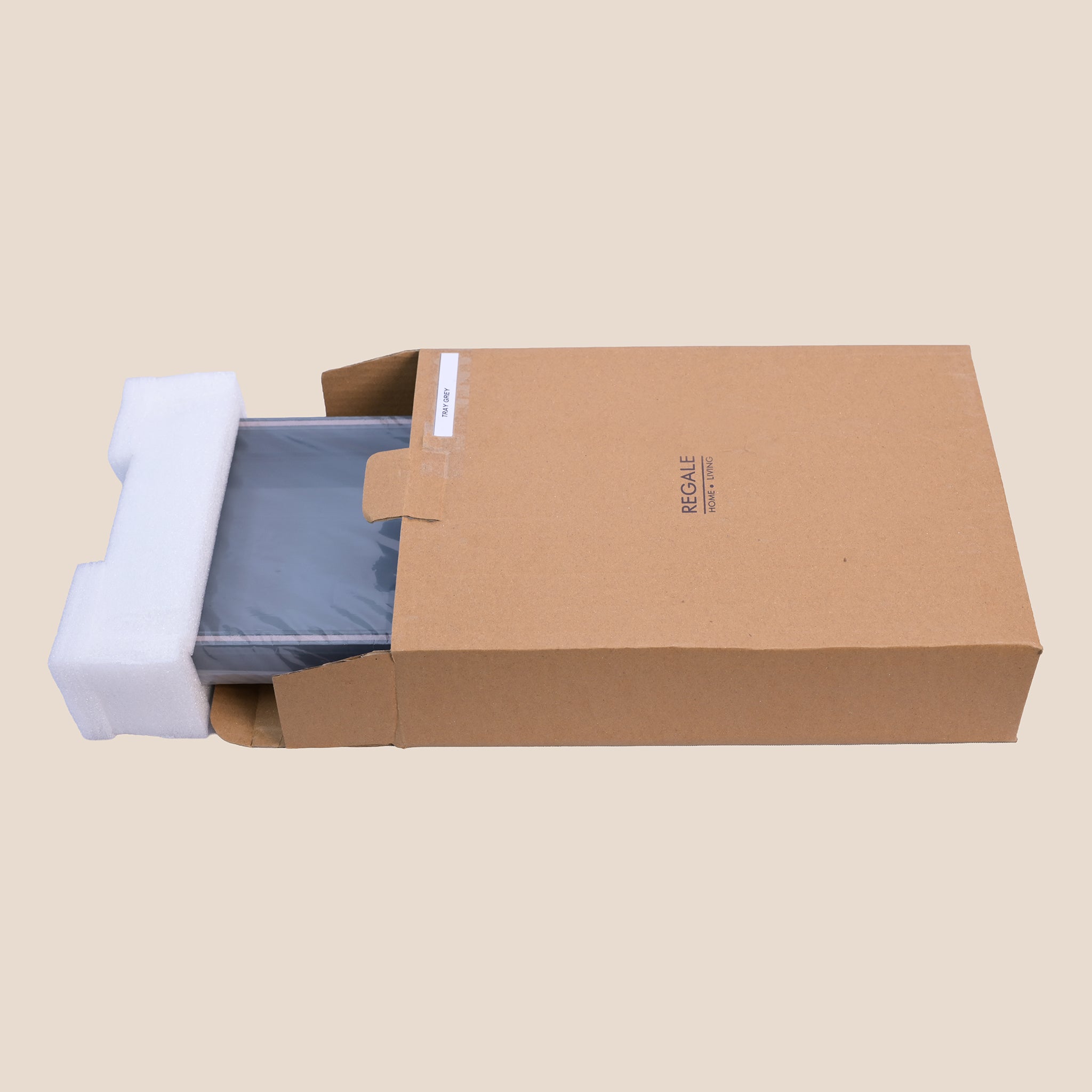 Grey Glass Tray