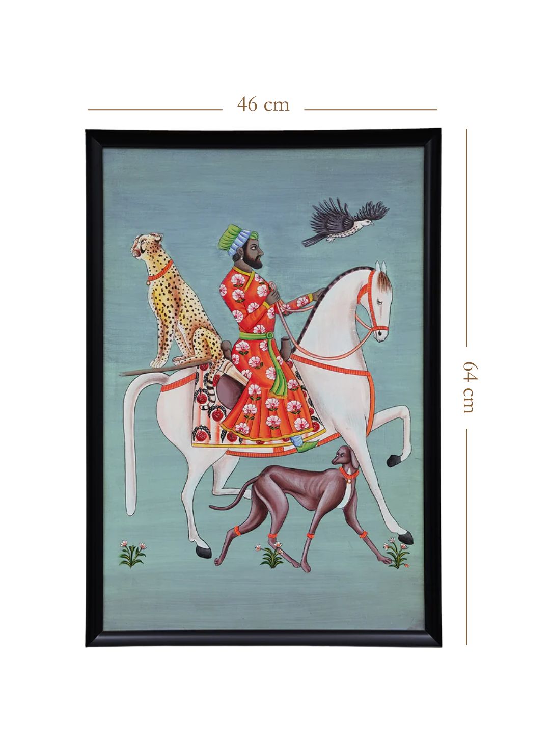 The Royal Hunt -  Hand-Painted Wooden Wall Art